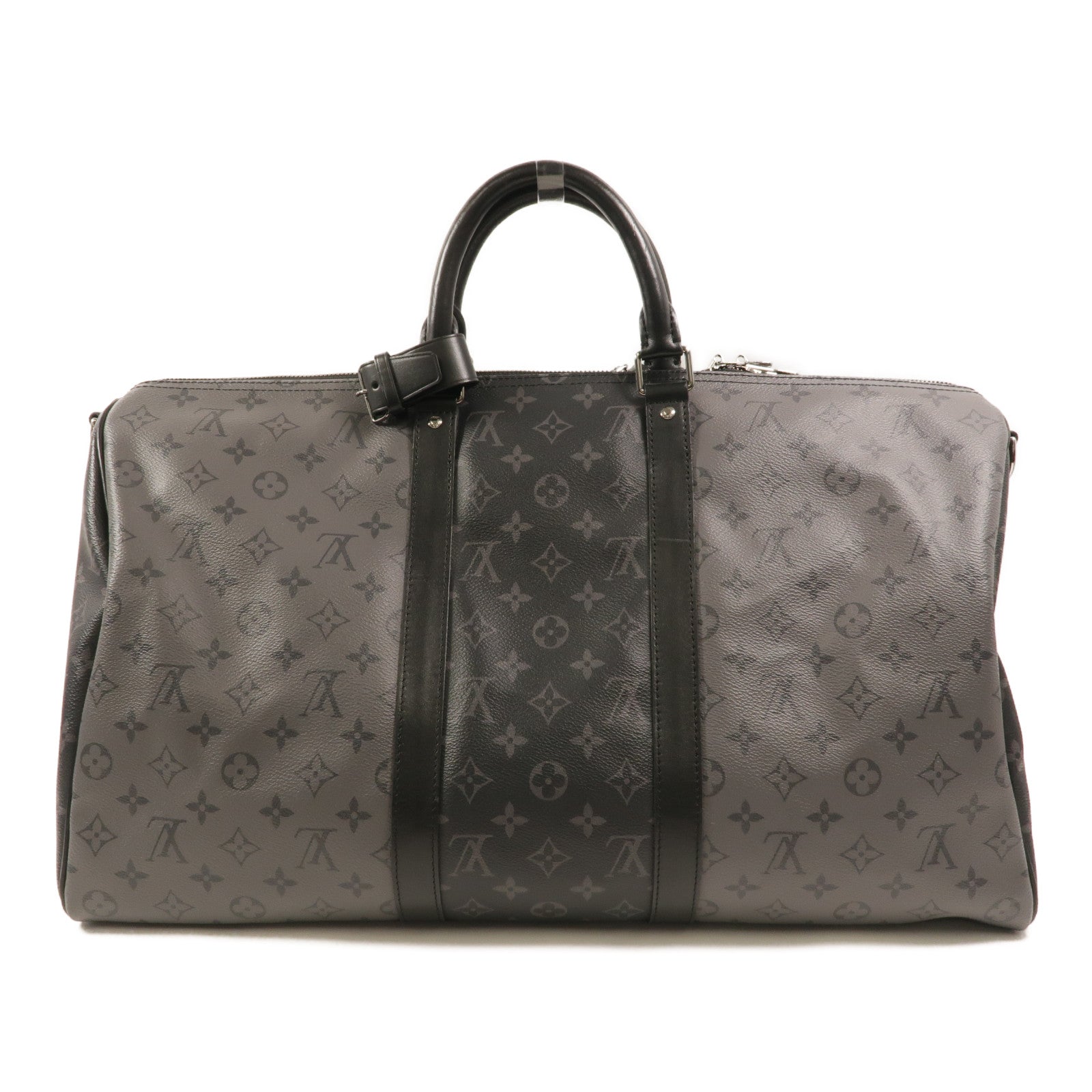 LOUIS VUITTON Monogram Eclipse Keepall Bandouliere 50手挽肩背兩用袋