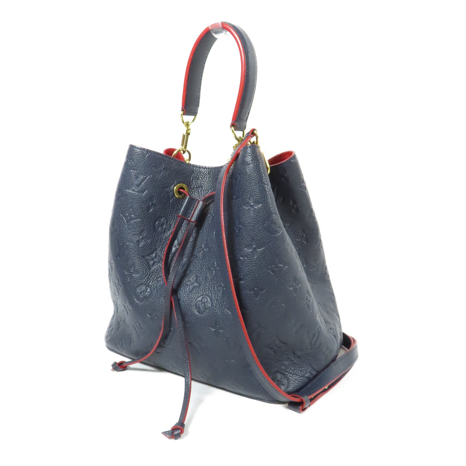 LOUIS VUITTON Monogram Empreinte Neo Noe MM金扣手挽肩背兩用袋