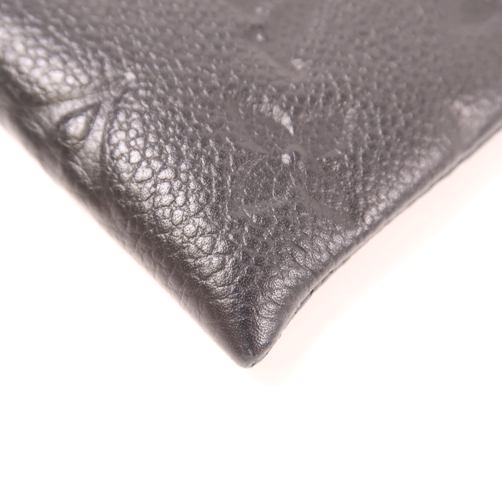 LOUIS VUITTON Monogram Empreinte Daily Pouch金扣手拿包黑色