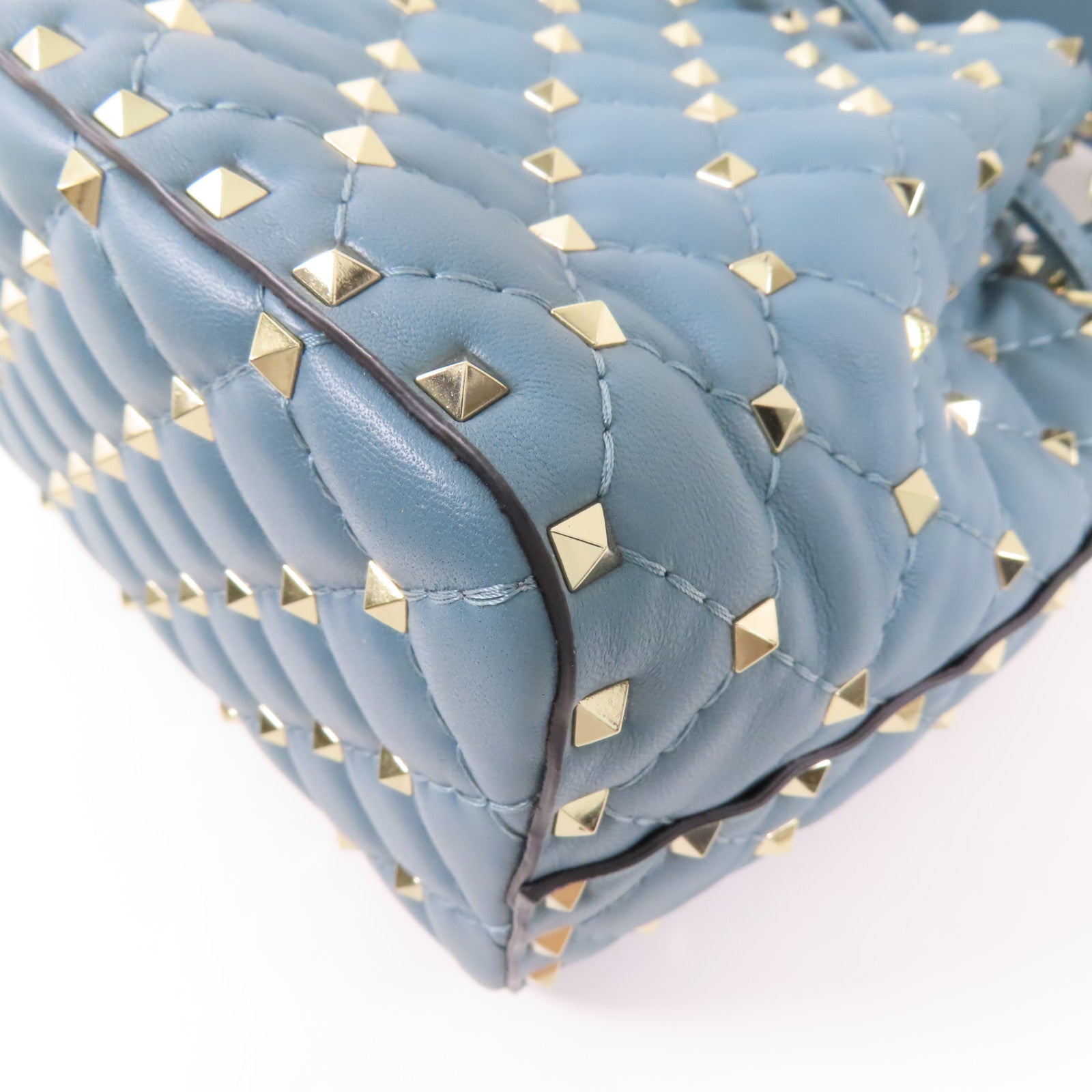 Valentino 牛皮皮革Mini Bucket Bag銀扣鏈帶手挽肩背兩用袋