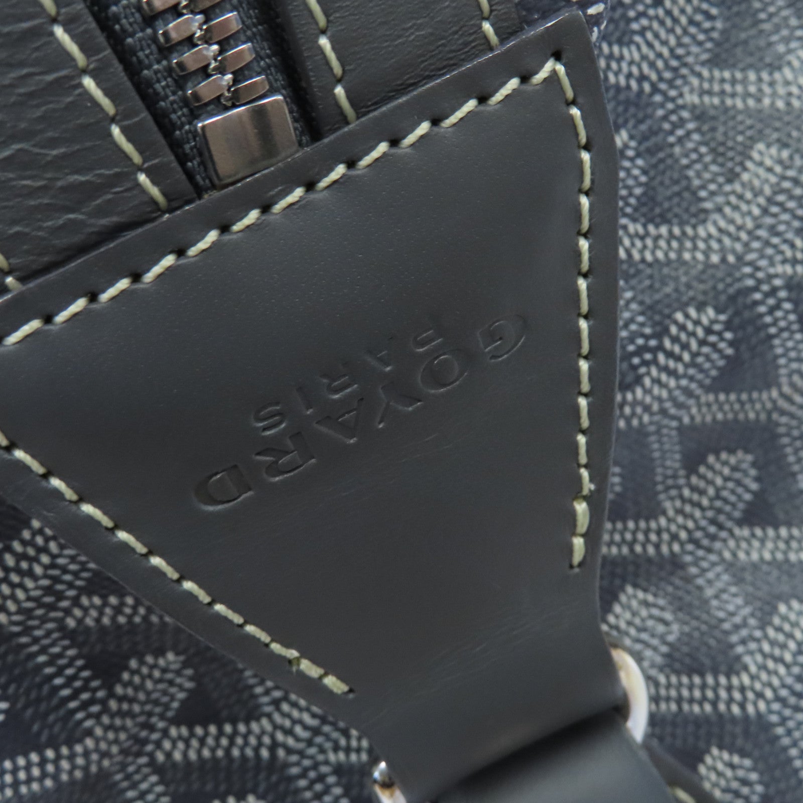 GOYARD 塗層帆布Bowling 45 Boston Bag銀扣波士頓包灰色/黃色