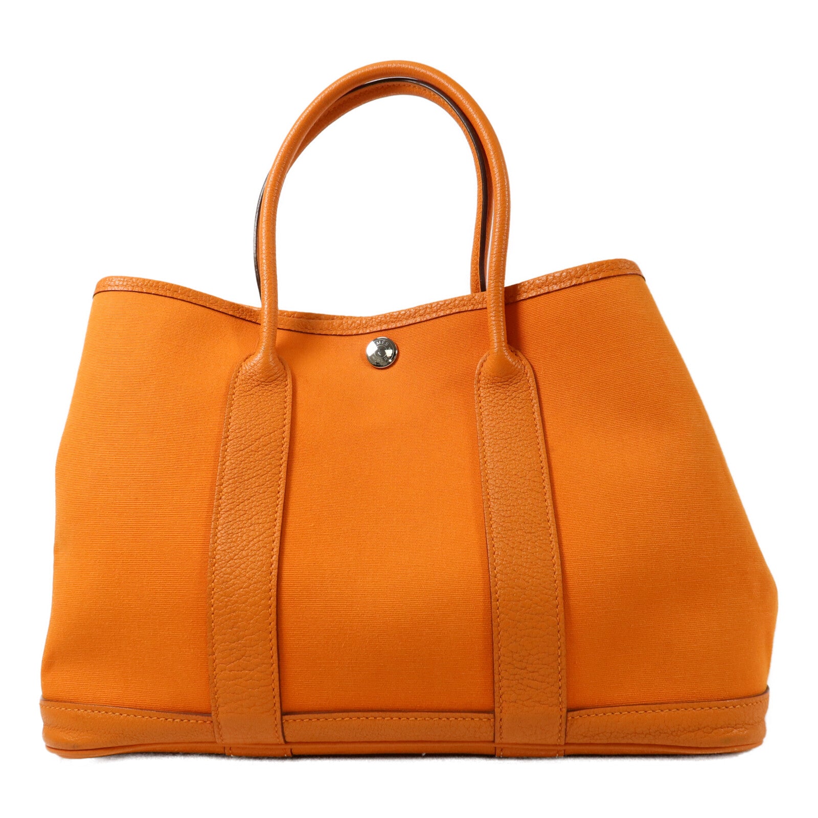 HERMES 帆布Garden Party TPM手挽袋Orange