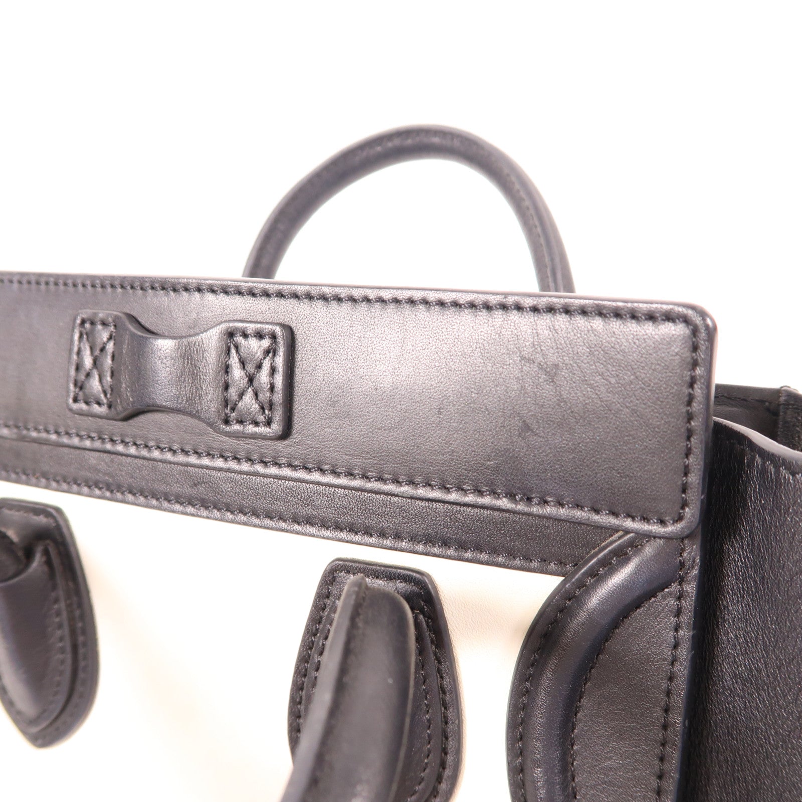 CELINE 牛皮皮革Nano Luggage金扣手挽肩背兩用袋