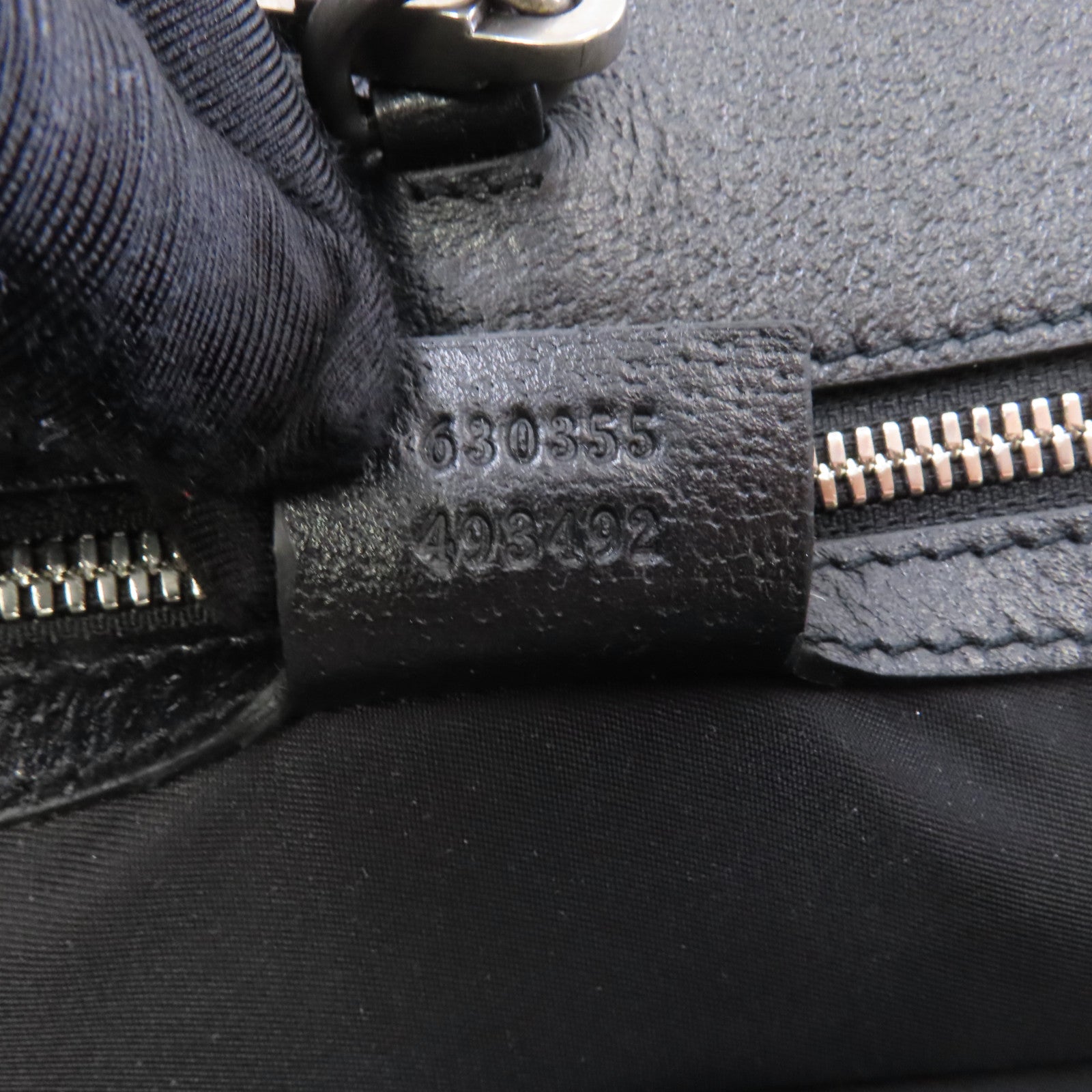 GUCCI 尼龍Tote Bag銀扣手挽袋黑色