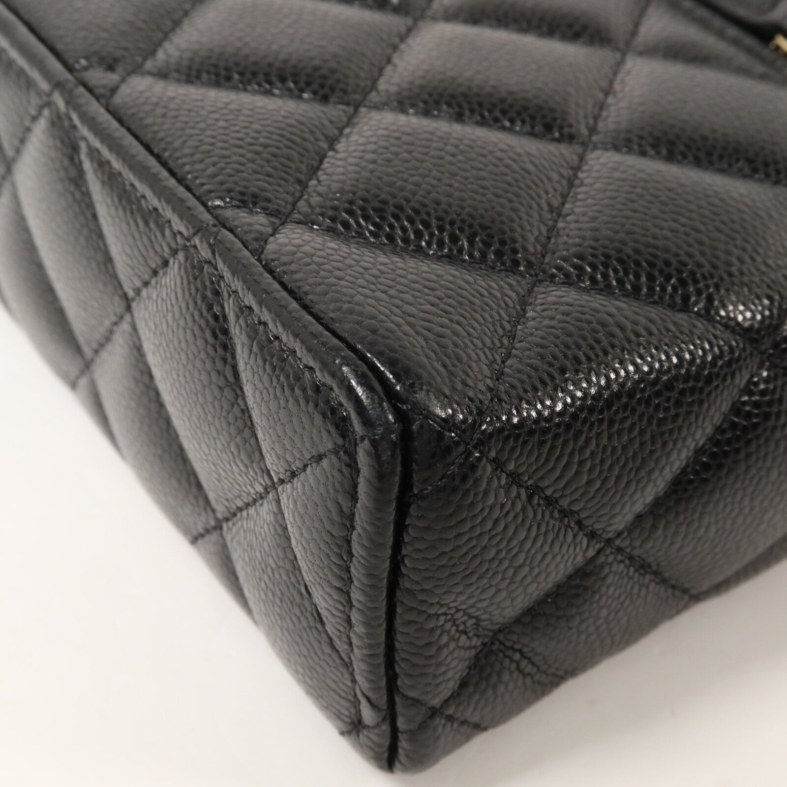 CHANEL 牛皮皮革Vanity Case鏈帶手挽肩背兩用袋