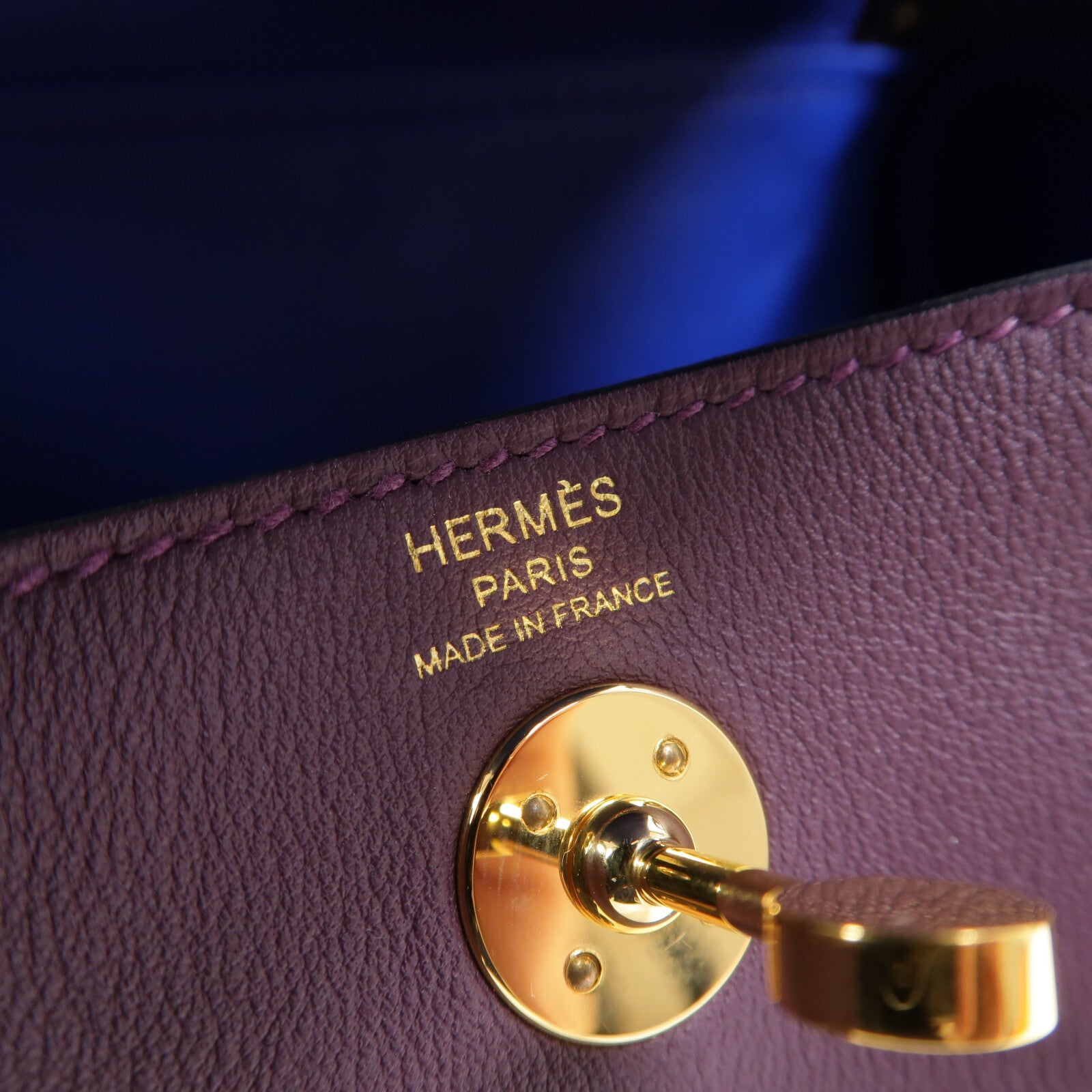 HERMES Swift皮革Mini Lindy金扣手挽肩背兩用袋Anemone