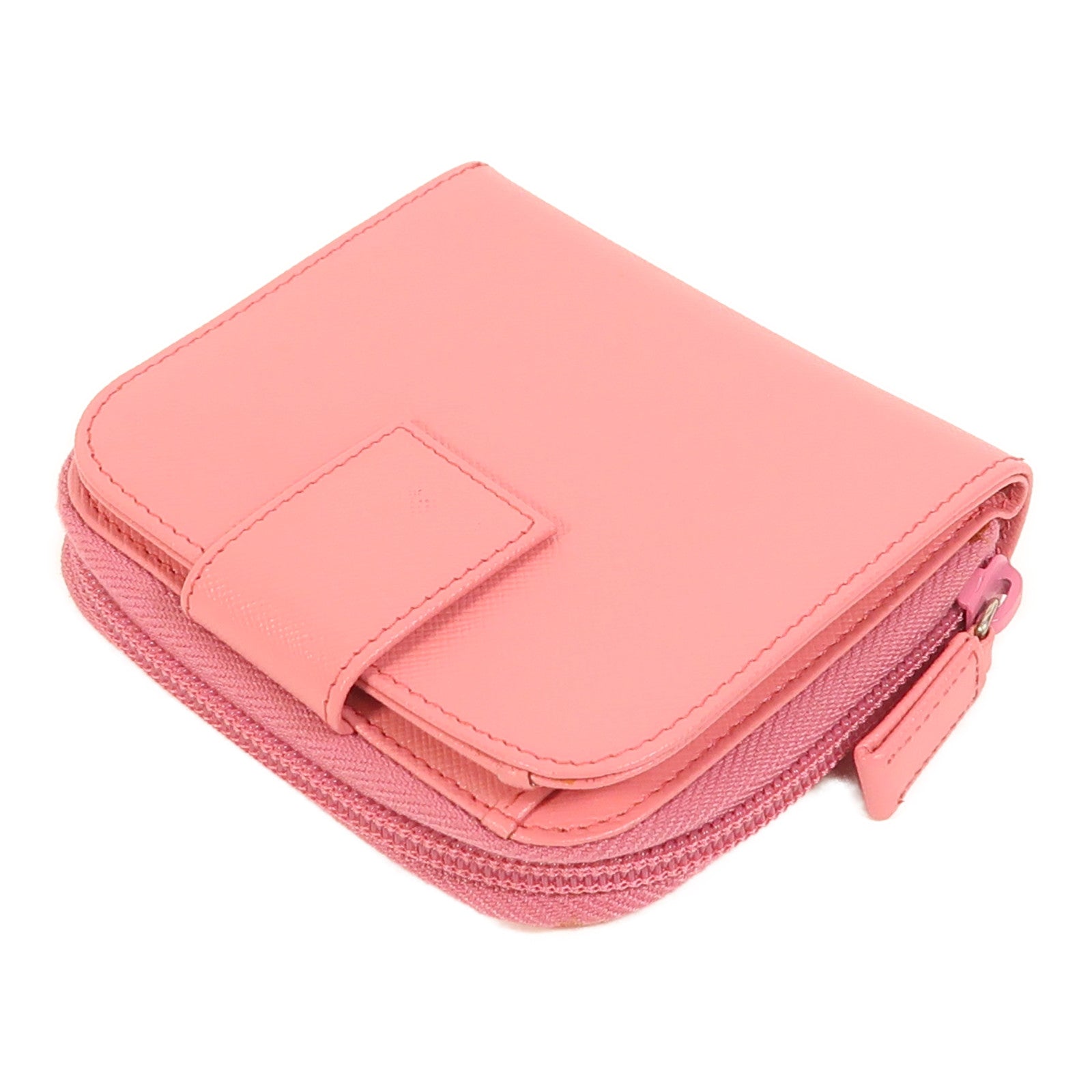 PRADA Saffiano皮革Wallet銀扣錢包