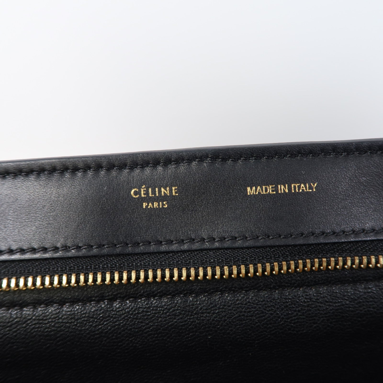 CELINE 牛皮皮革/麂皮皮革Trapeze金扣手挽肩背兩用袋黑色
