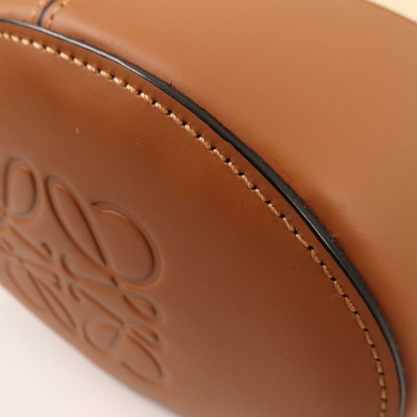 LOEWE 帆布/牛皮皮革Balloon Bag Small肩背袋