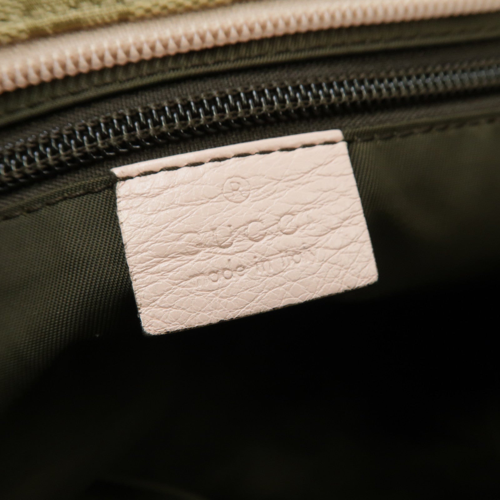 GUCCI 【激減優惠】帆布Tote Bag金扣手挽袋啡色/粉紅色