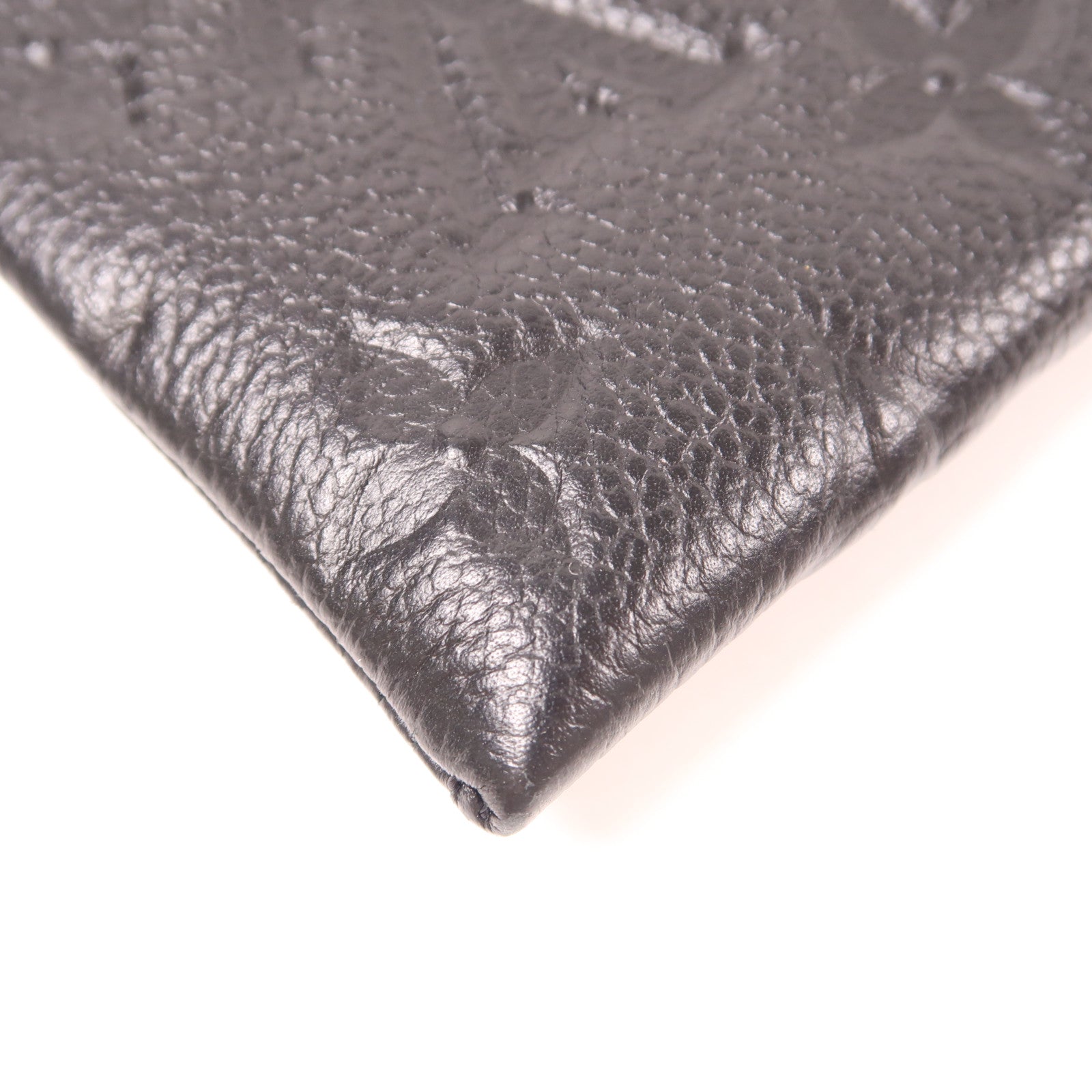 LOUIS VUITTON Monogram Empreinte Daily Pouch金扣手拿包黑色