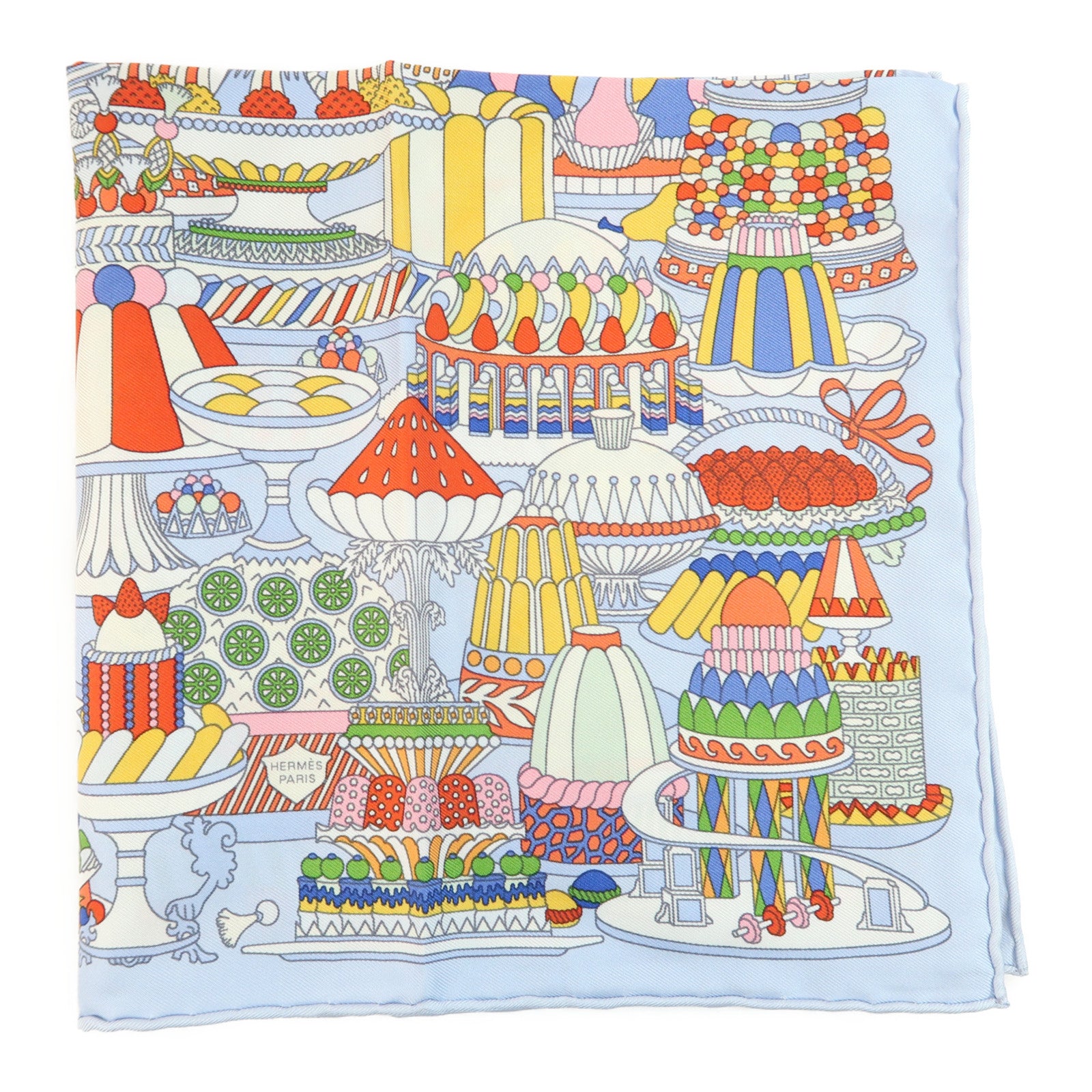 HERMES Scarf 50X50 Silk Multicolor