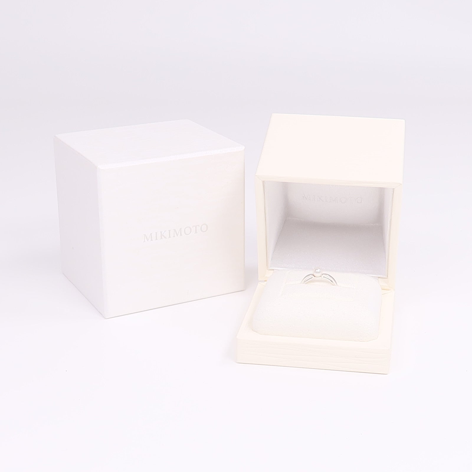 MIKIMOTO 18K白金Pearl Ring珍珠戒指US#6.5