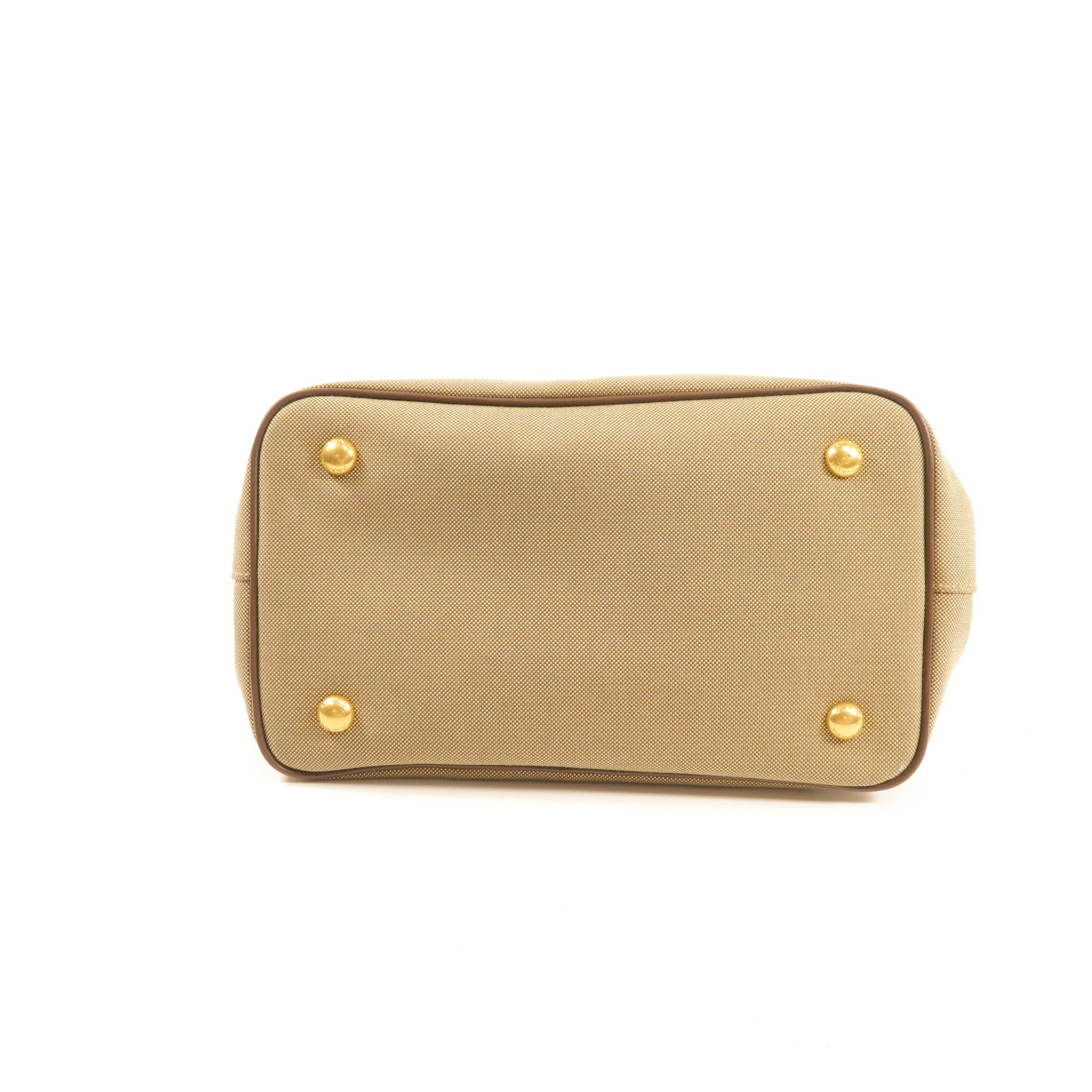 PRADA 帆布/皮革2 Way Shoulder金扣手挽肩背兩用袋