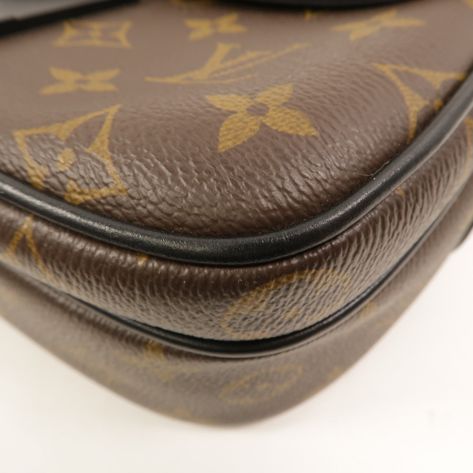 LOUIS VUITTON Monogram Macassar S Lock Messenger手挽肩背兩用袋