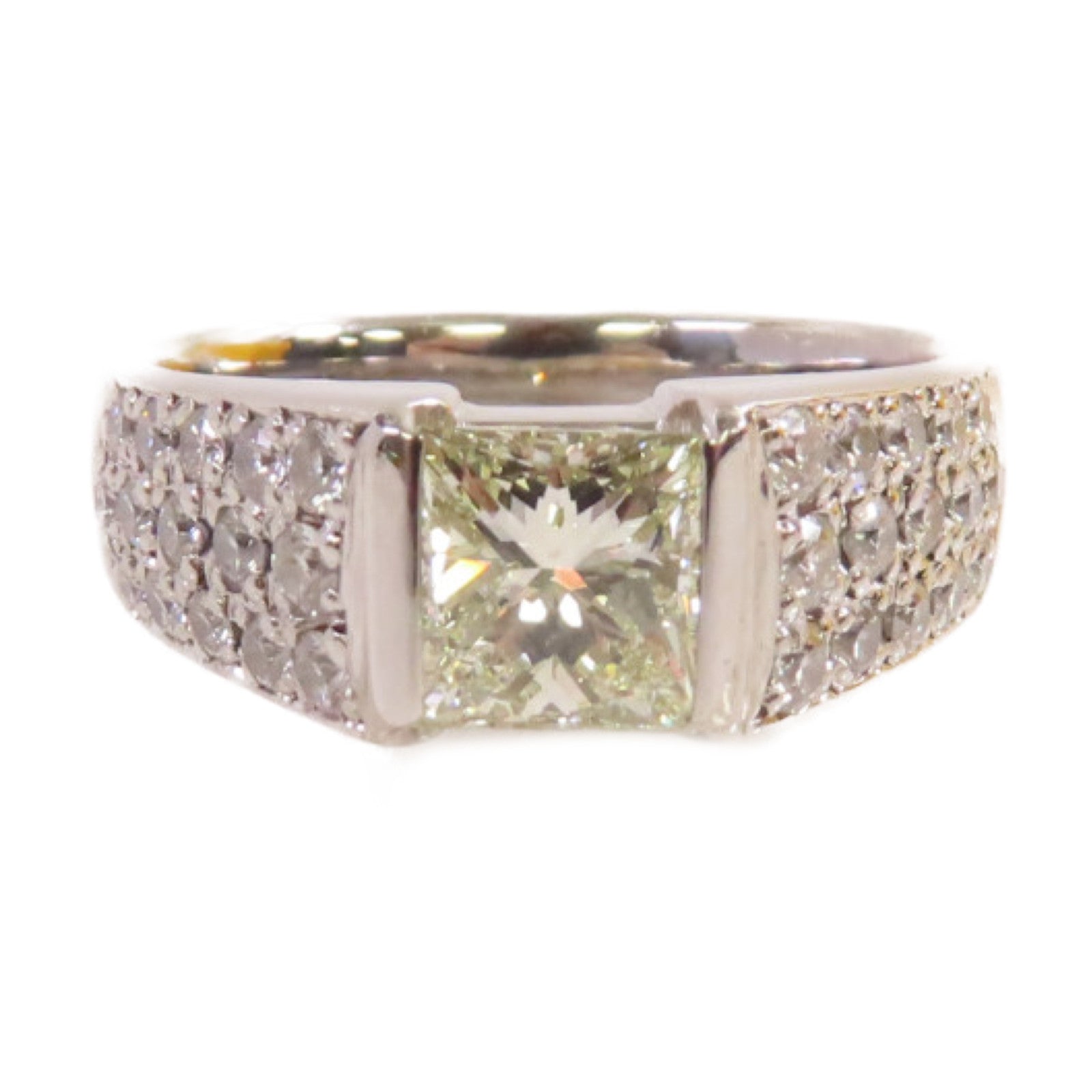 JEWELRY PT900鉑金/1.005ct鑽石/0.48ct鑽石Diamond Ring戒指US#5.75