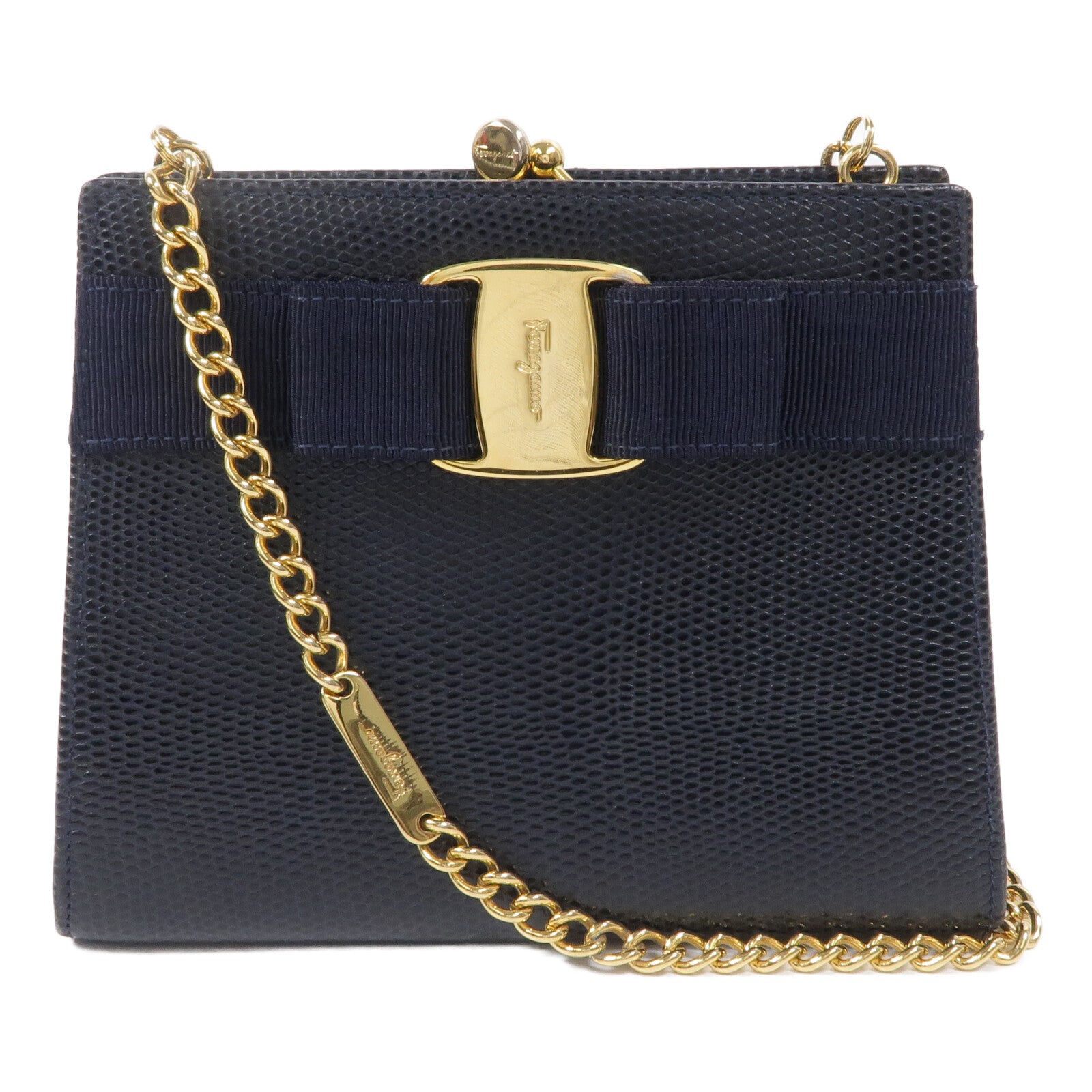 Salvatore Ferragamo 牛皮皮革Chain Shoulder Bag鏈帶肩背袋