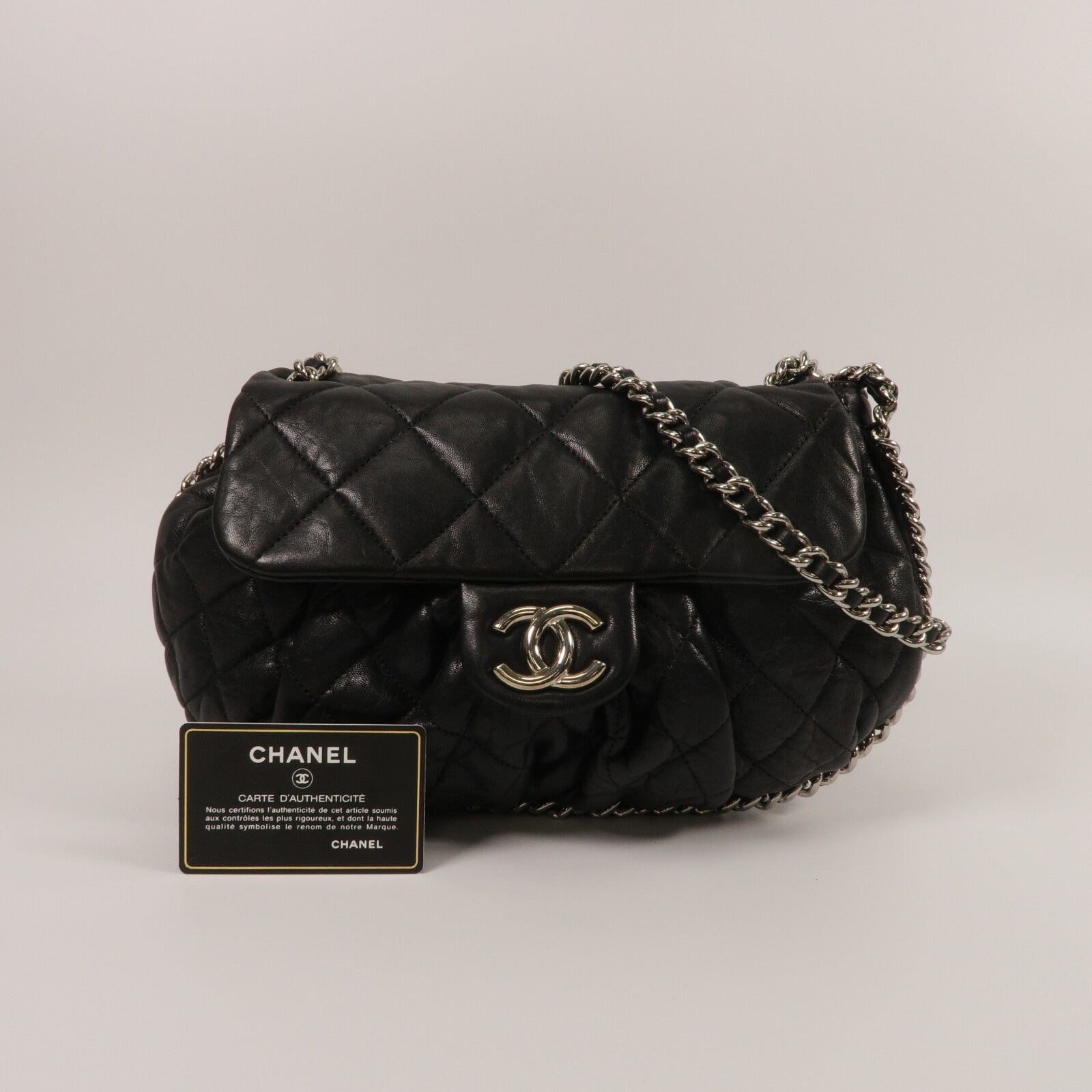 CHANEL 牛皮皮革Shoulder Bag鏈帶肩背袋