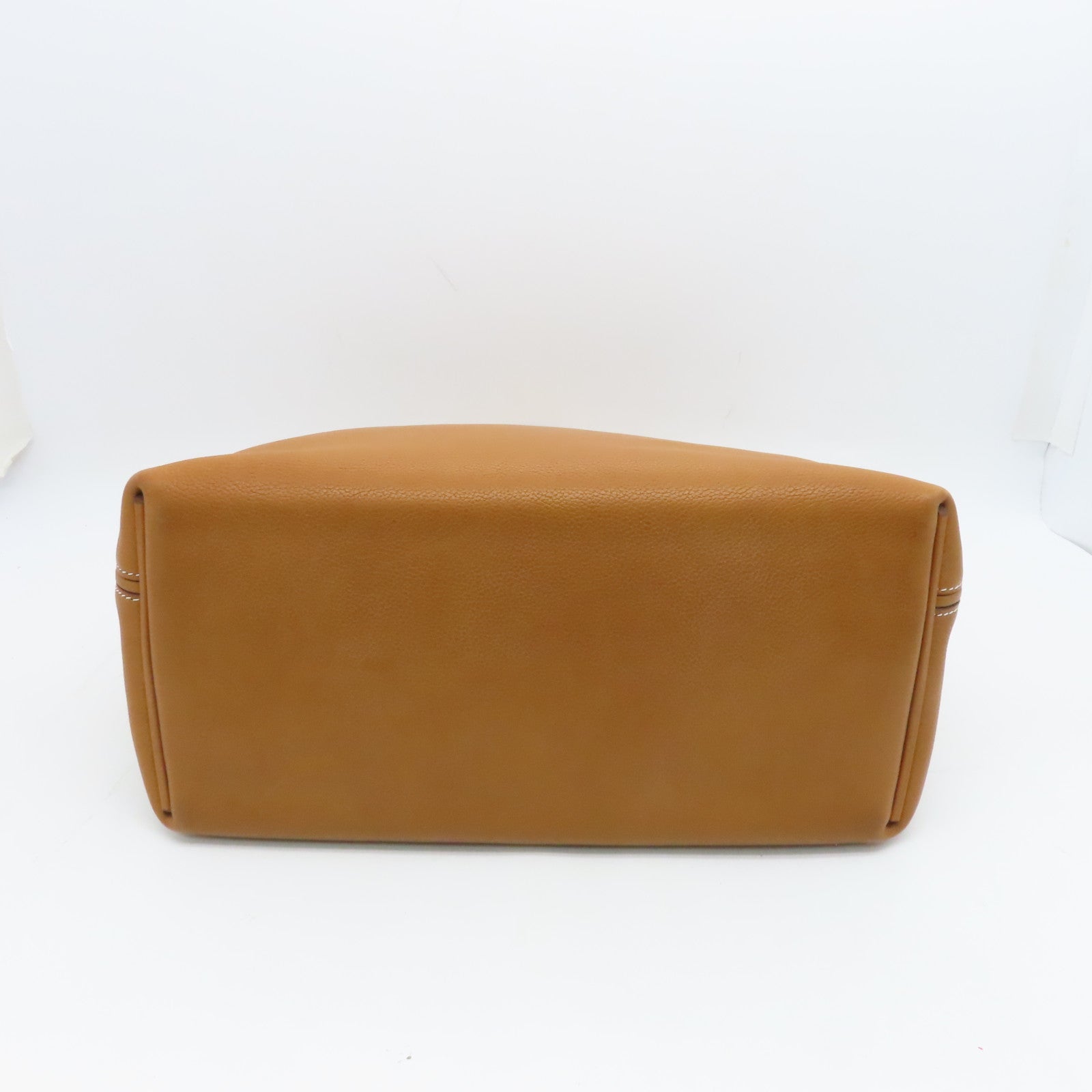 HERMES Barenia Leather 24/24 35cm Gold Buckle Handle Bag Brown