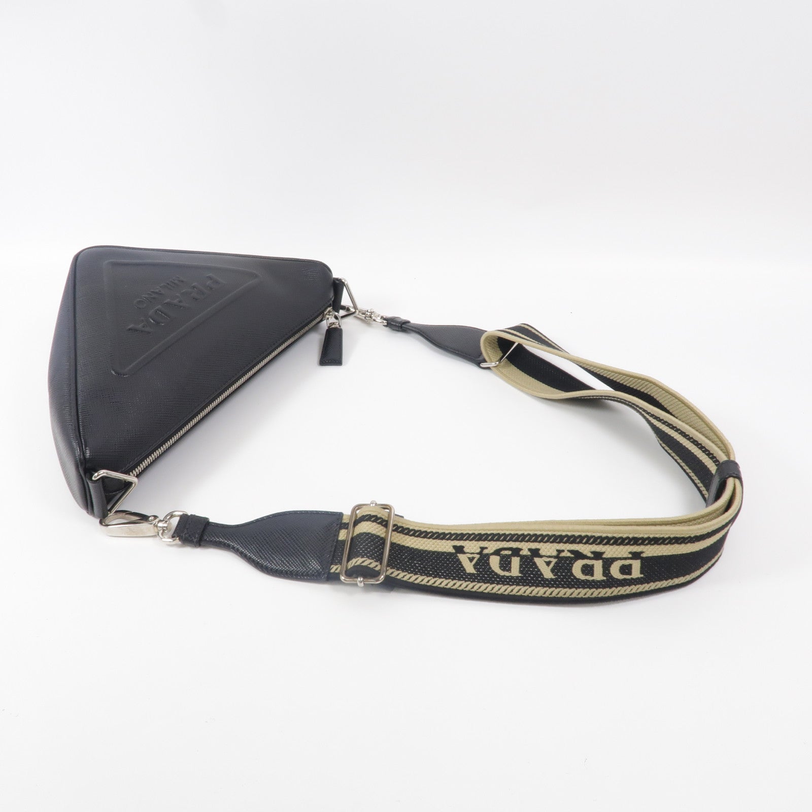PRADA 牛皮皮革Triangle Bag肩背袋