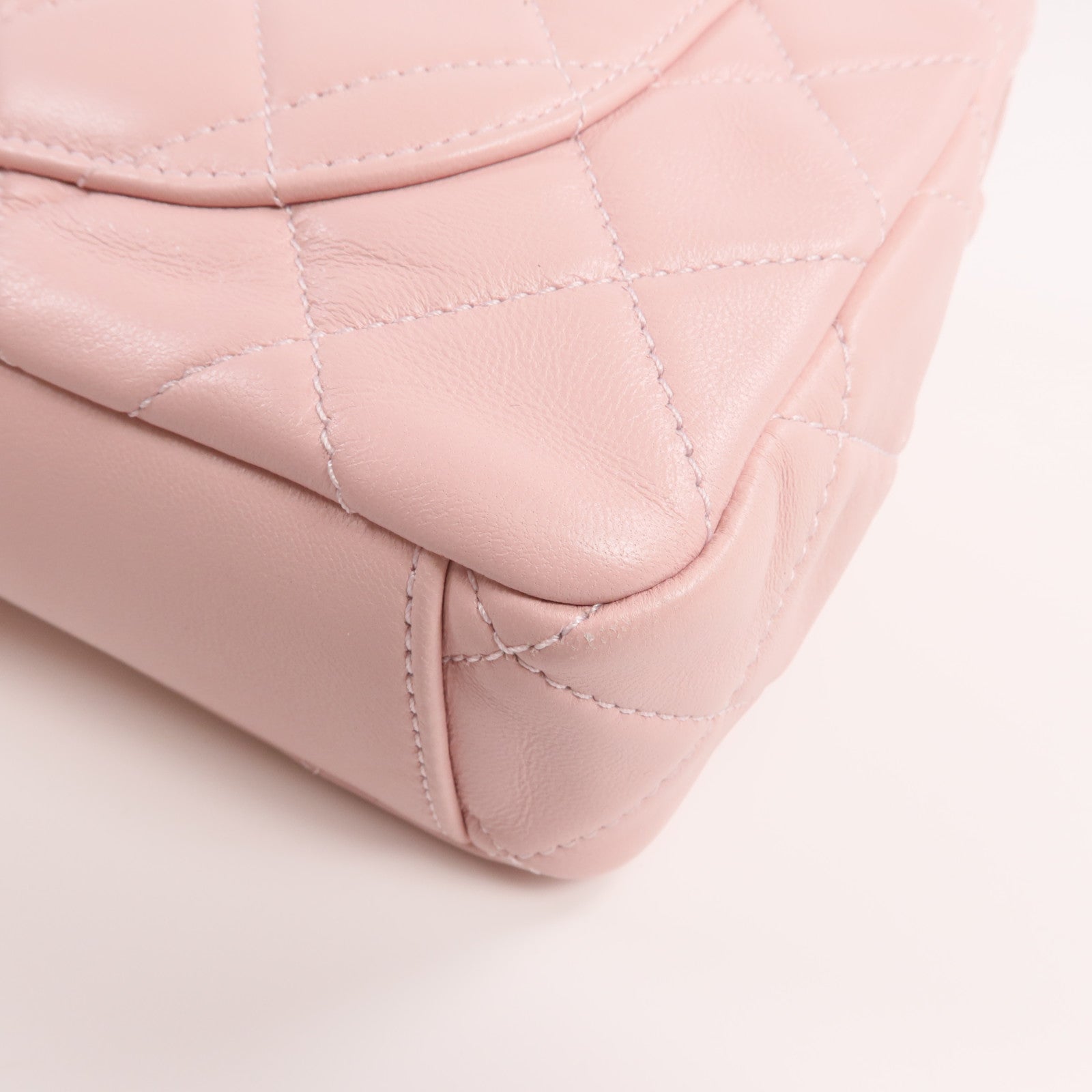 CHANEL 羊皮皮革Chain Shoulder金扣鏈帶肩背袋