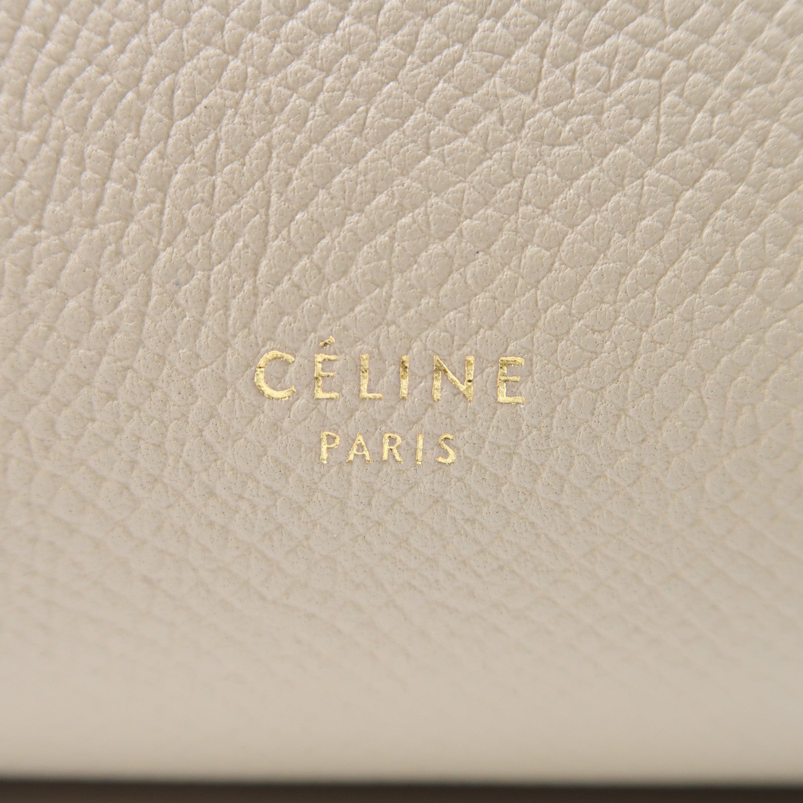 CELINE 牛皮皮革Belt Bag金扣手挽肩背兩用袋米色