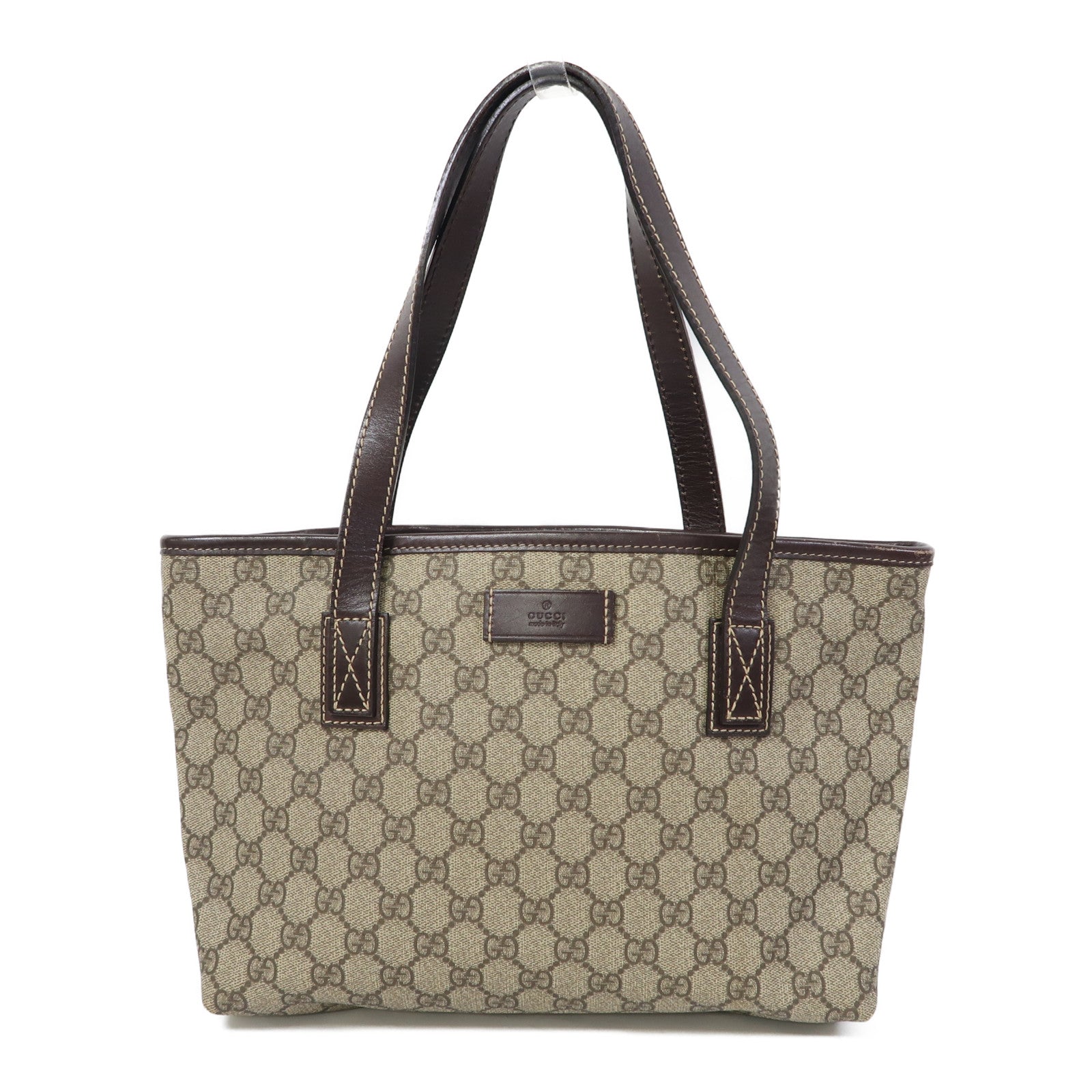 GUCCI 塗層帆布Tote Bag肩背袋啡色
