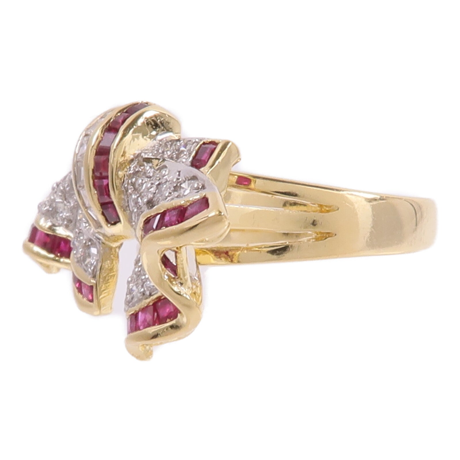 JEWELRY 18K黃金/白金Ruby Diamond Ring紅寶石/鑽石戒指