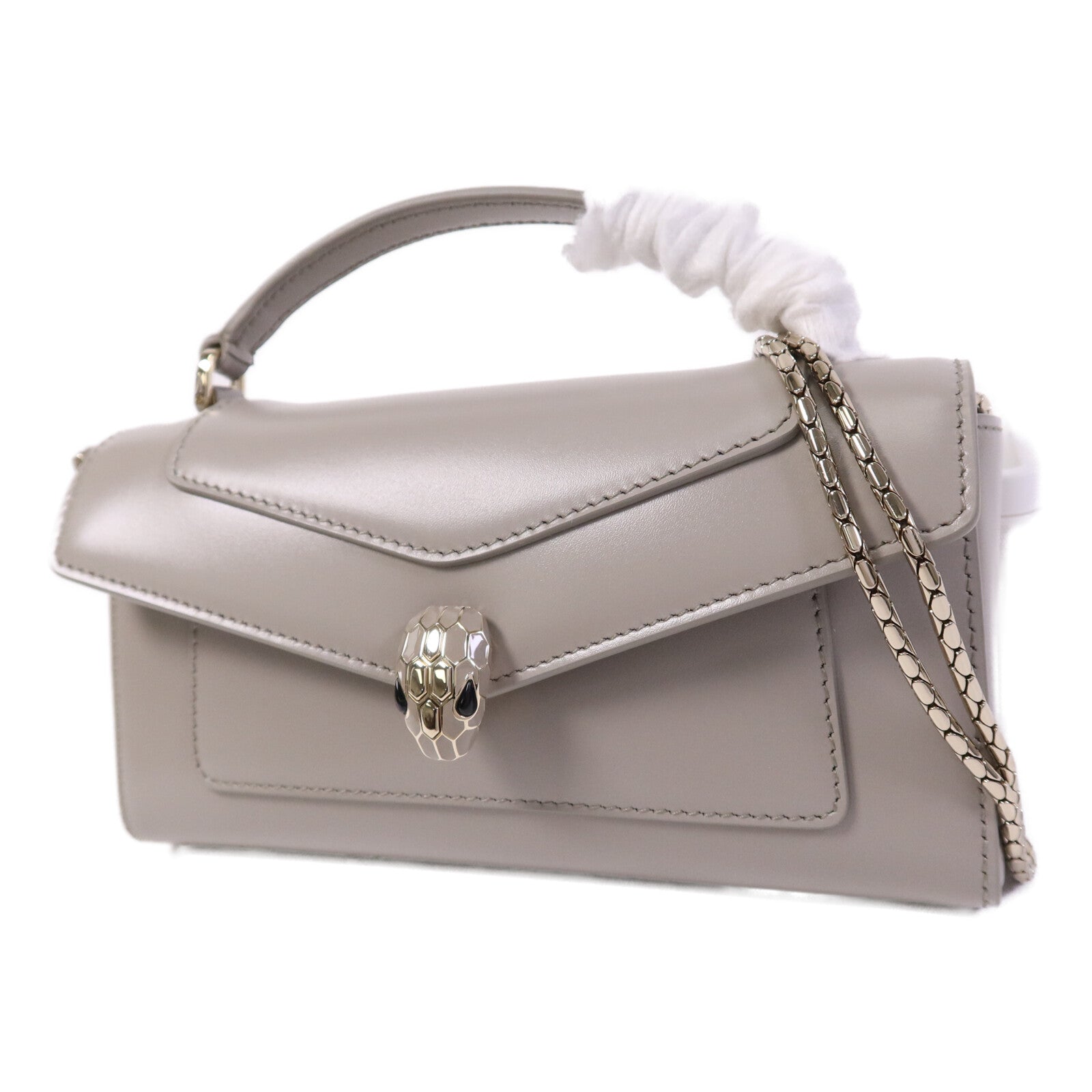 BVLGARI 牛皮皮革Serpenti Forever金扣肩背袋