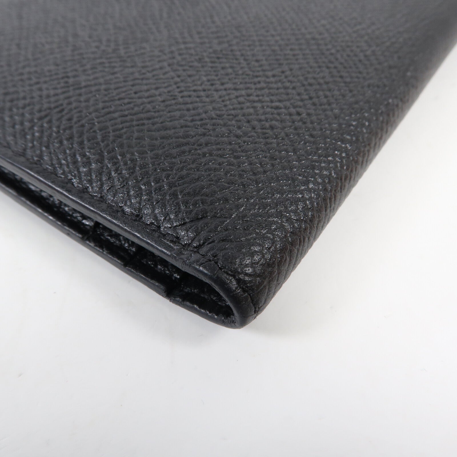 HERMES Chevre皮革Bearn Long Wallet金扣長錢包Noir