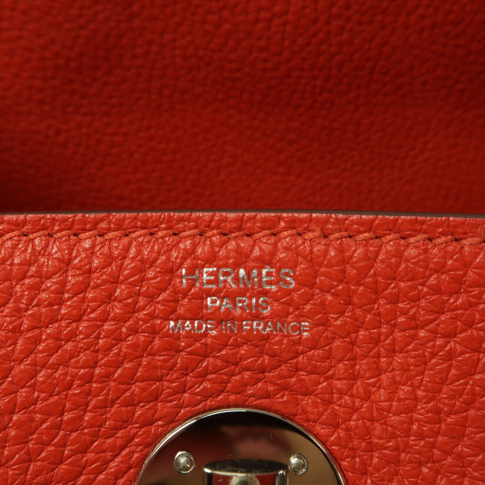 HERMES Clemence皮革Lindy 26手挽肩背兩用袋Geranium