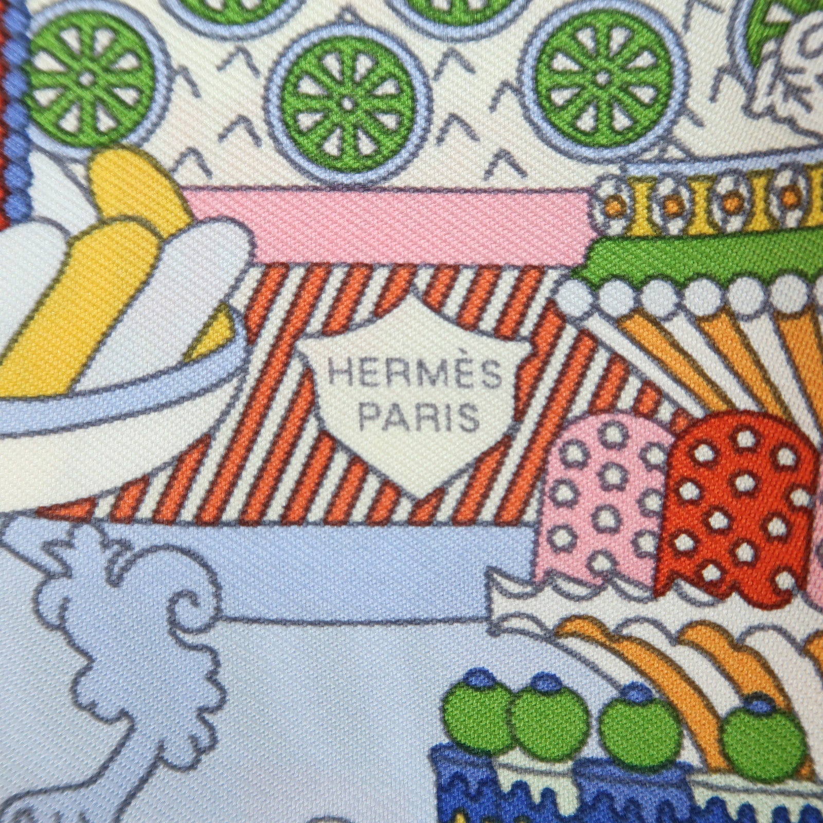 HERMES Scarf 50X50 Silk Multicolor