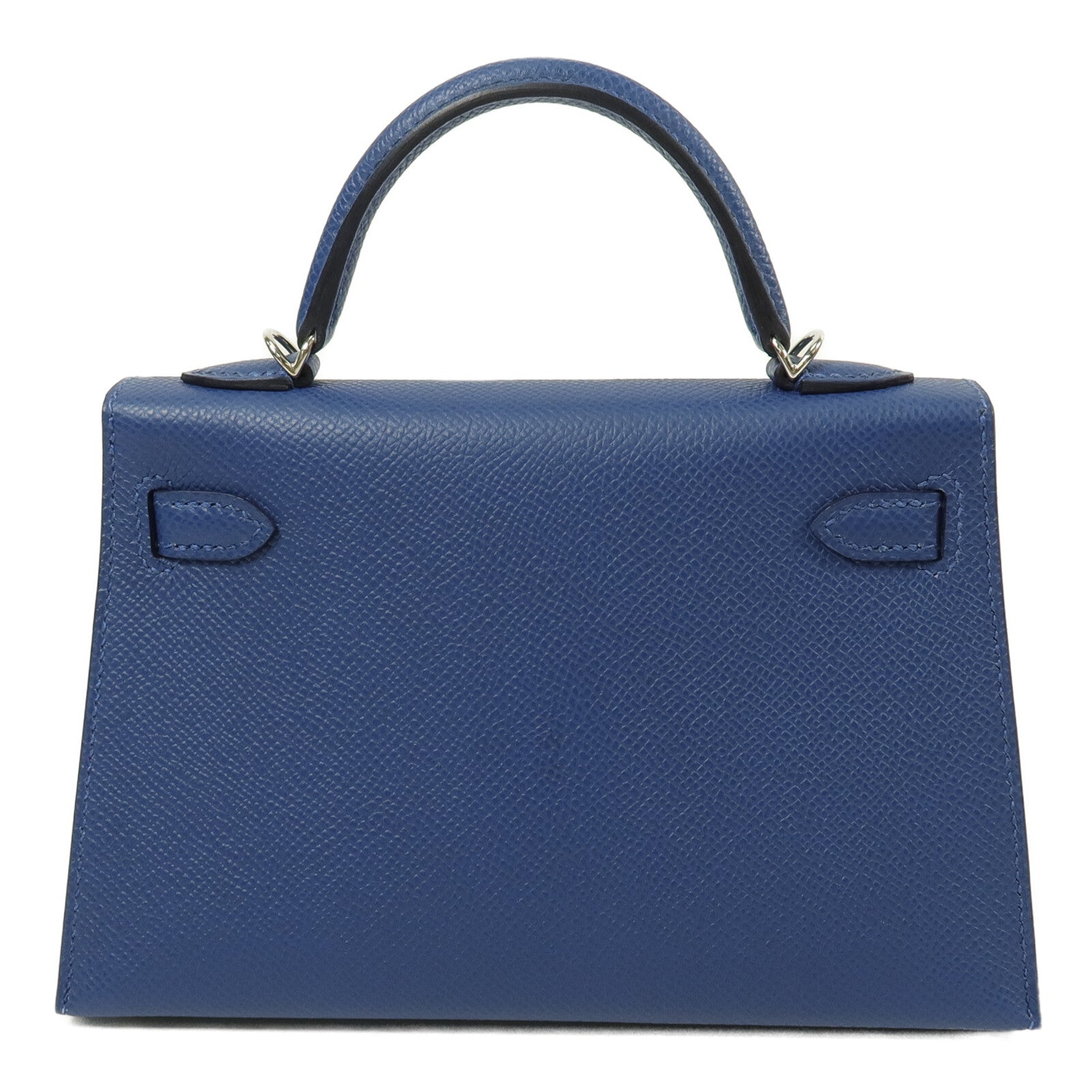HERMES Epsom皮革Mini Kelly II手挽肩背兩用袋Bleu Tie