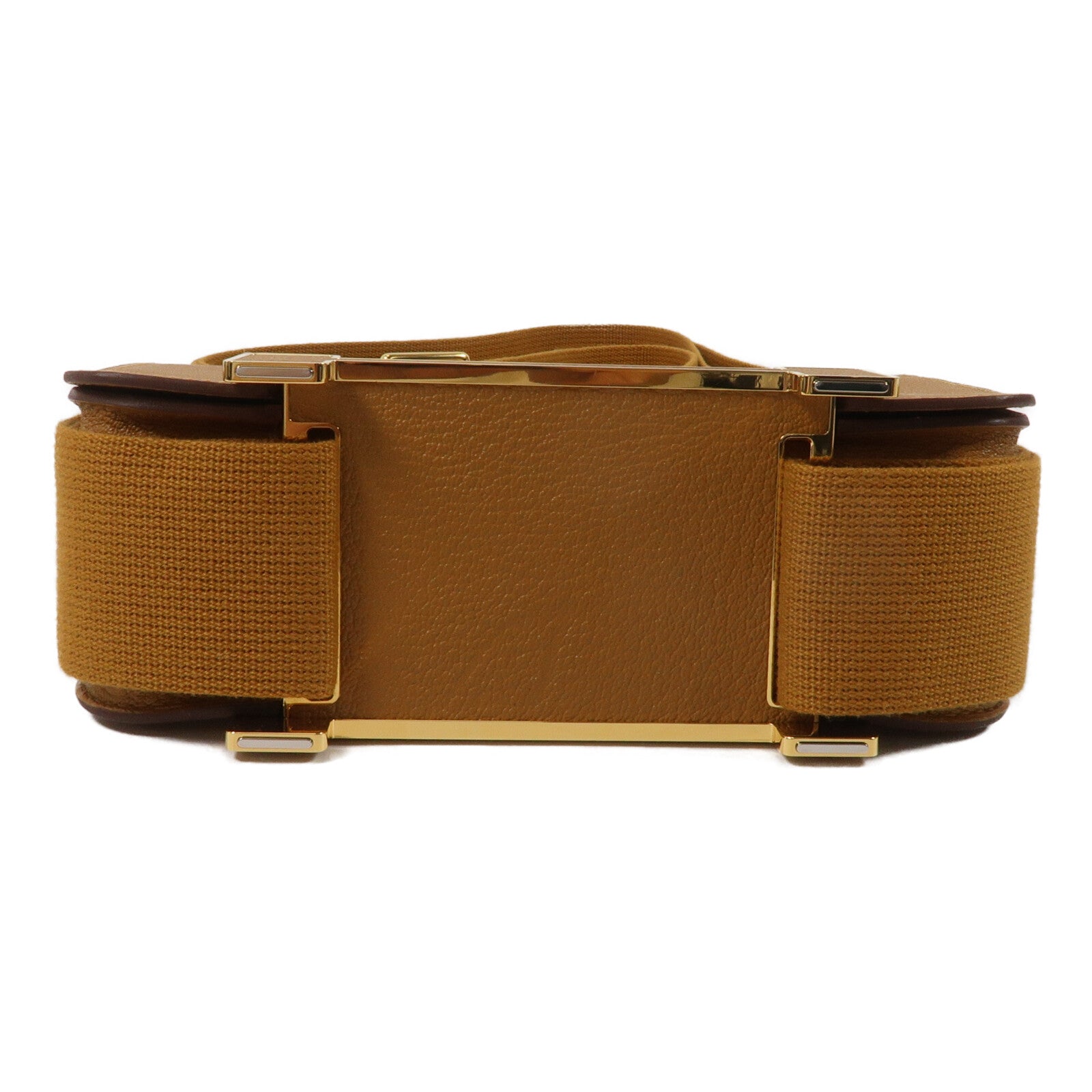 HERMES Chevre皮革Geta肩背袋Caramel