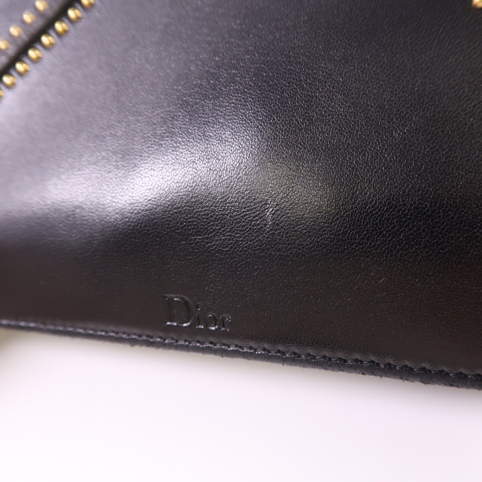 Dior CD GHW Diorama Chain Shoulder Bag Calfskin Leather Black