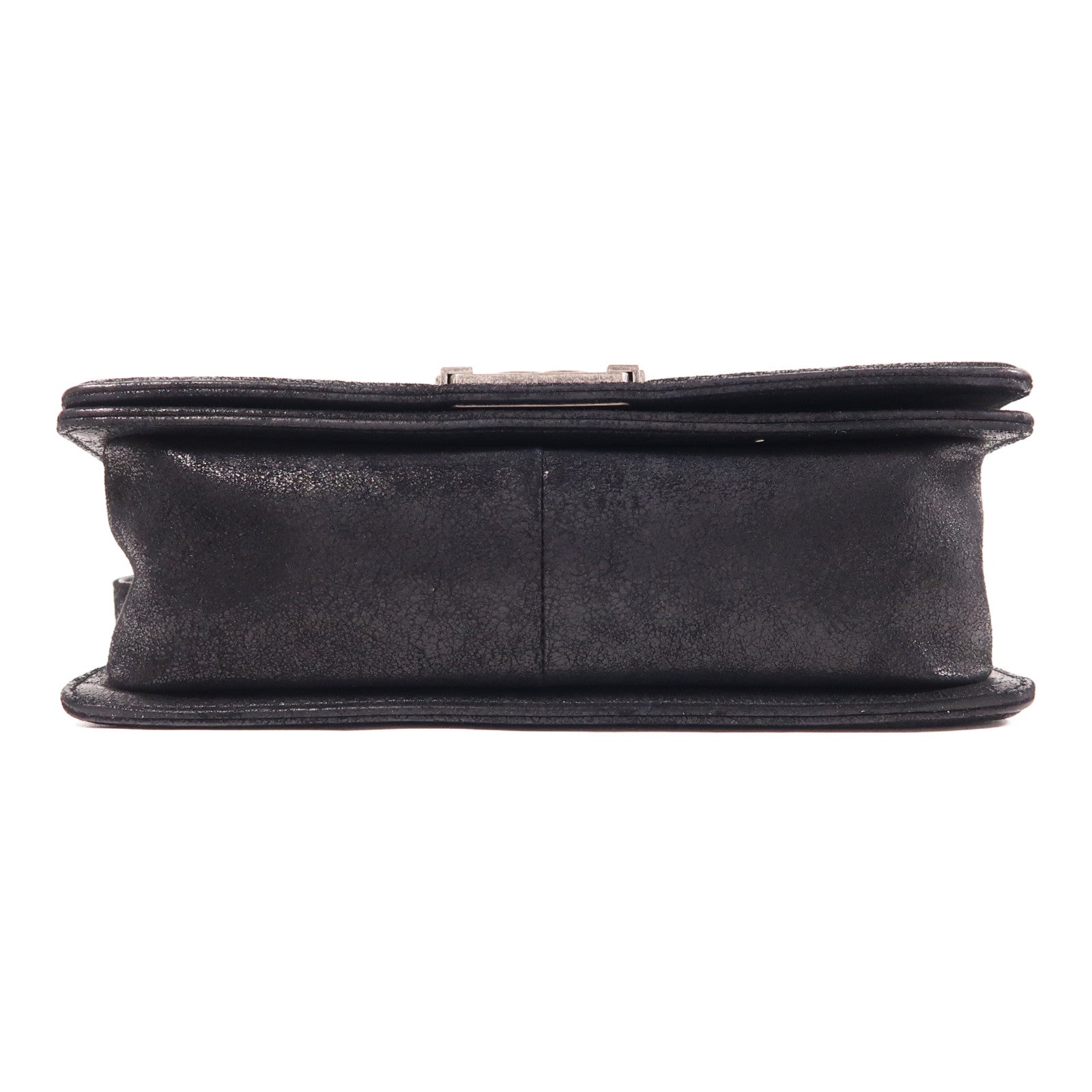 CHANEL CC SHW Boy 25 Chain Shoulder Bag Calfskin Leather Black
