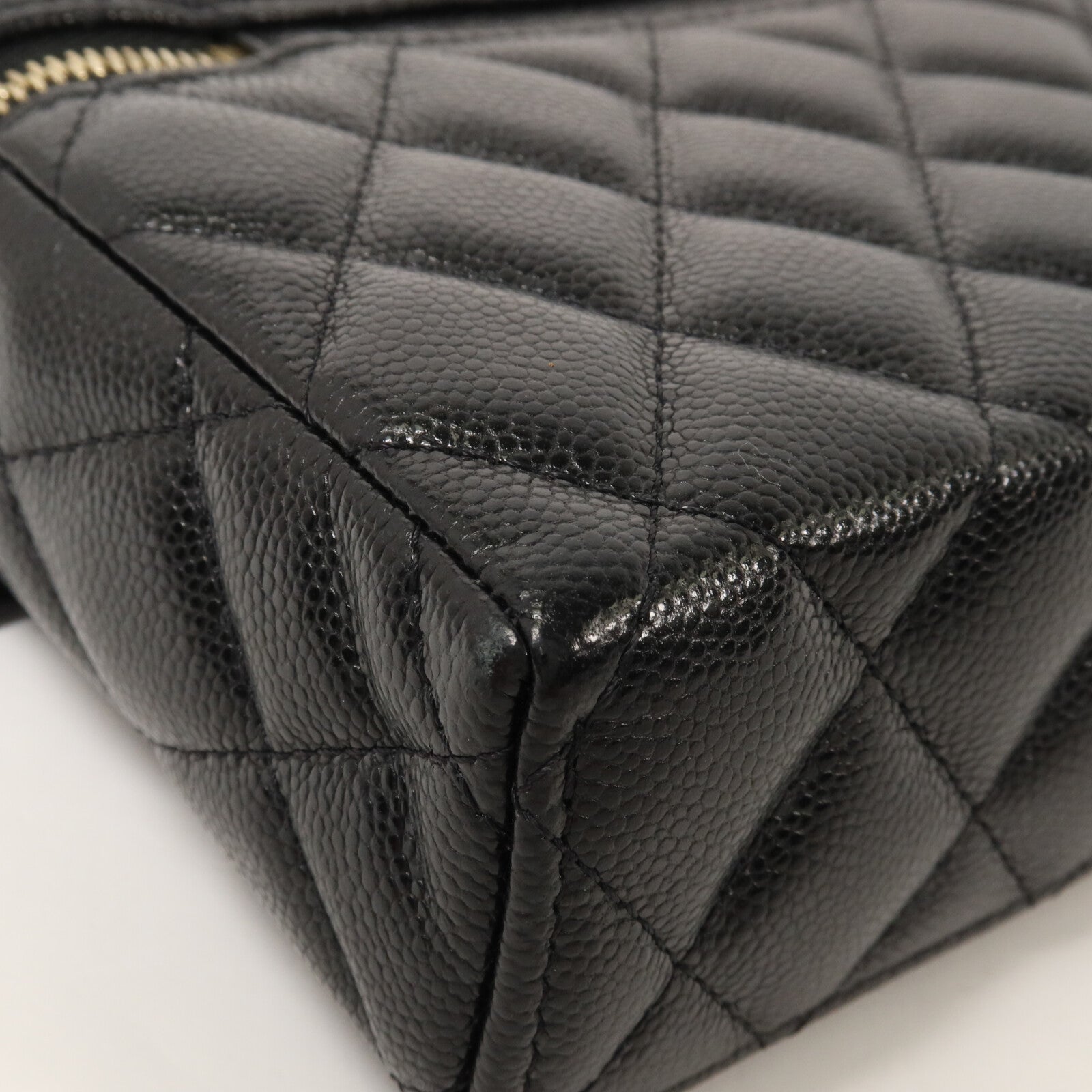 CHANEL 牛皮皮革Vanity Case鏈帶手挽肩背兩用袋