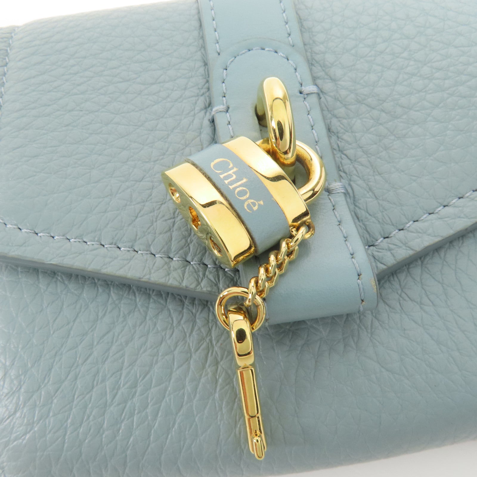 Chloe 牛皮皮革Wallet金扣錢包