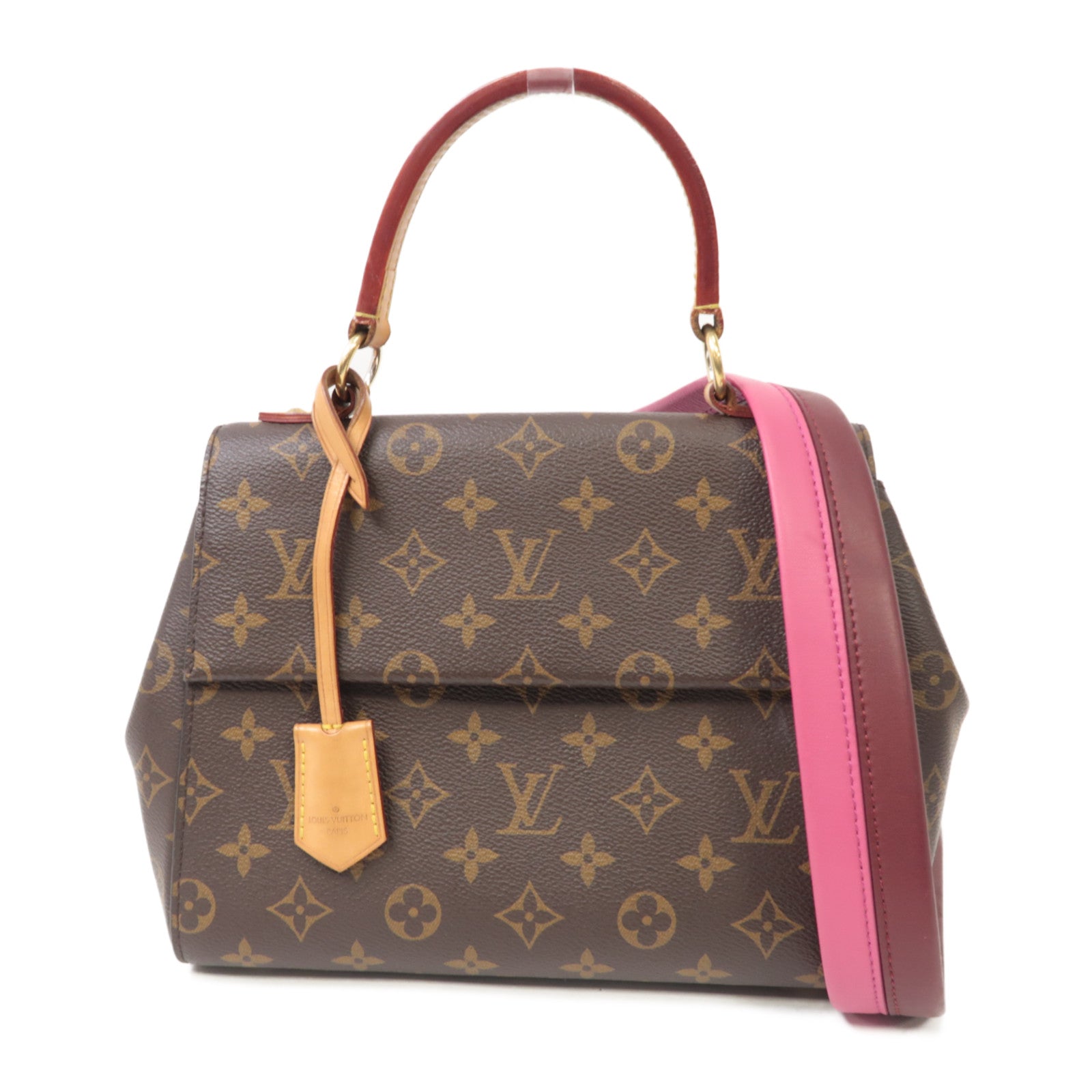 LOUIS VUITTON Monogram Cluny金扣手挽肩背兩用袋啡色