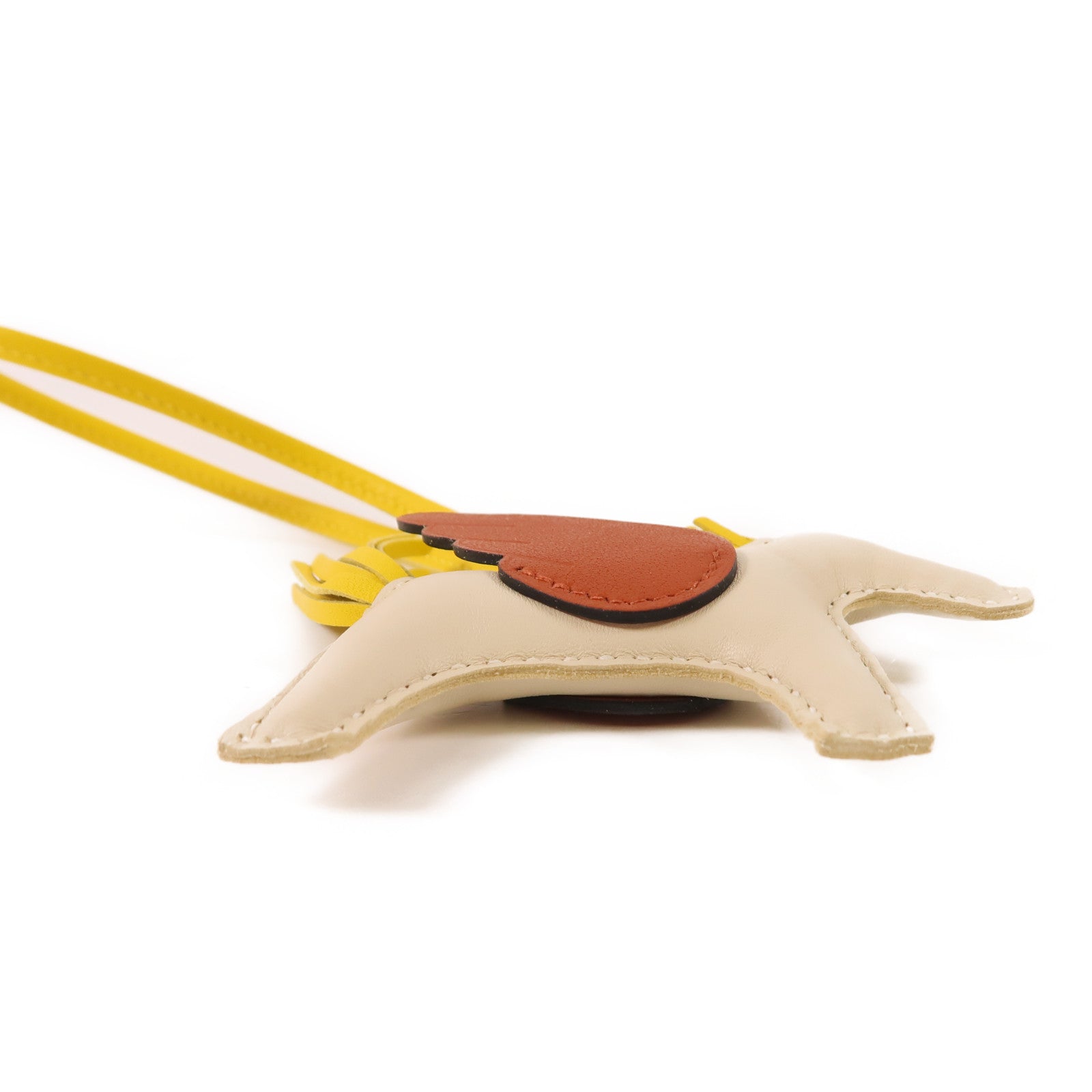 HERMES Rodeo Pegase PM Charm Veau Swift Leather Brown/Yellow