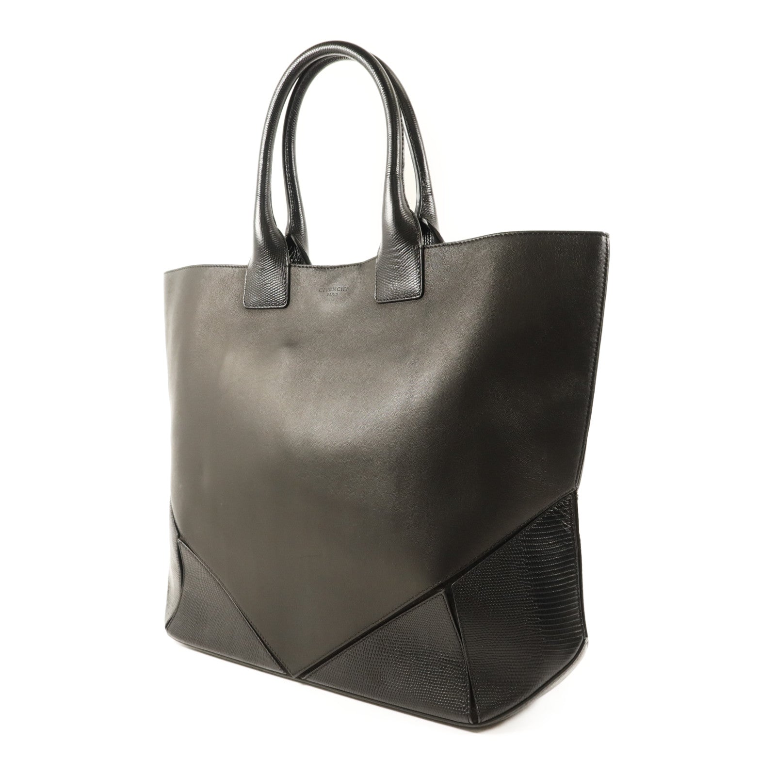 GIVENCHY 牛皮皮革Tote Bag銀扣手挽袋