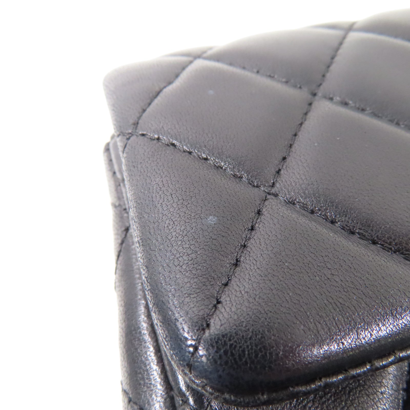 CHANEL 牛皮皮革Mini Classic 20銀扣肩背袋