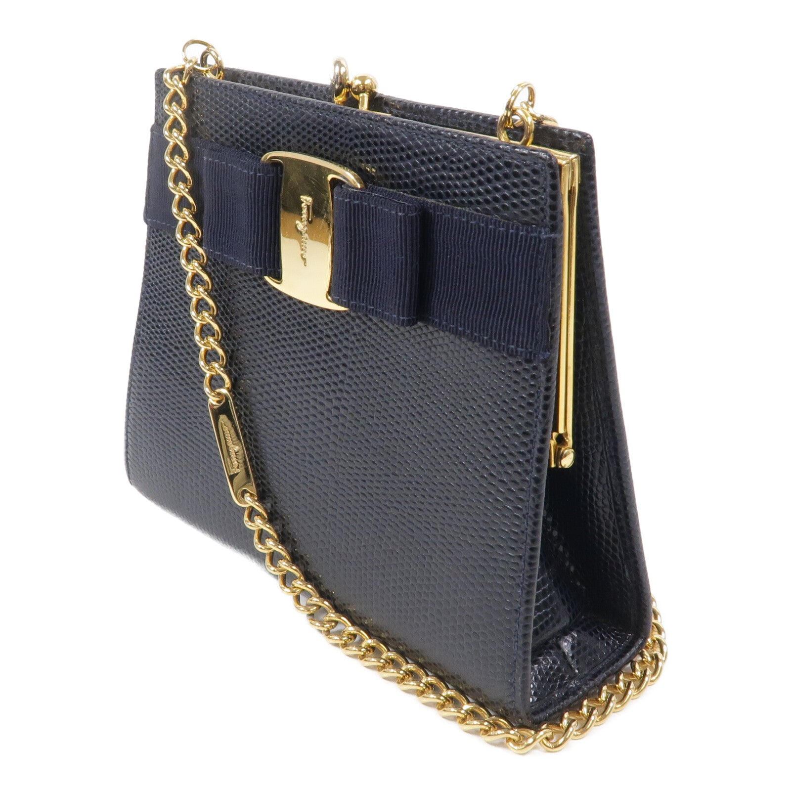 Salvatore Ferragamo 牛皮皮革Chain Shoulder Bag鏈帶肩背袋