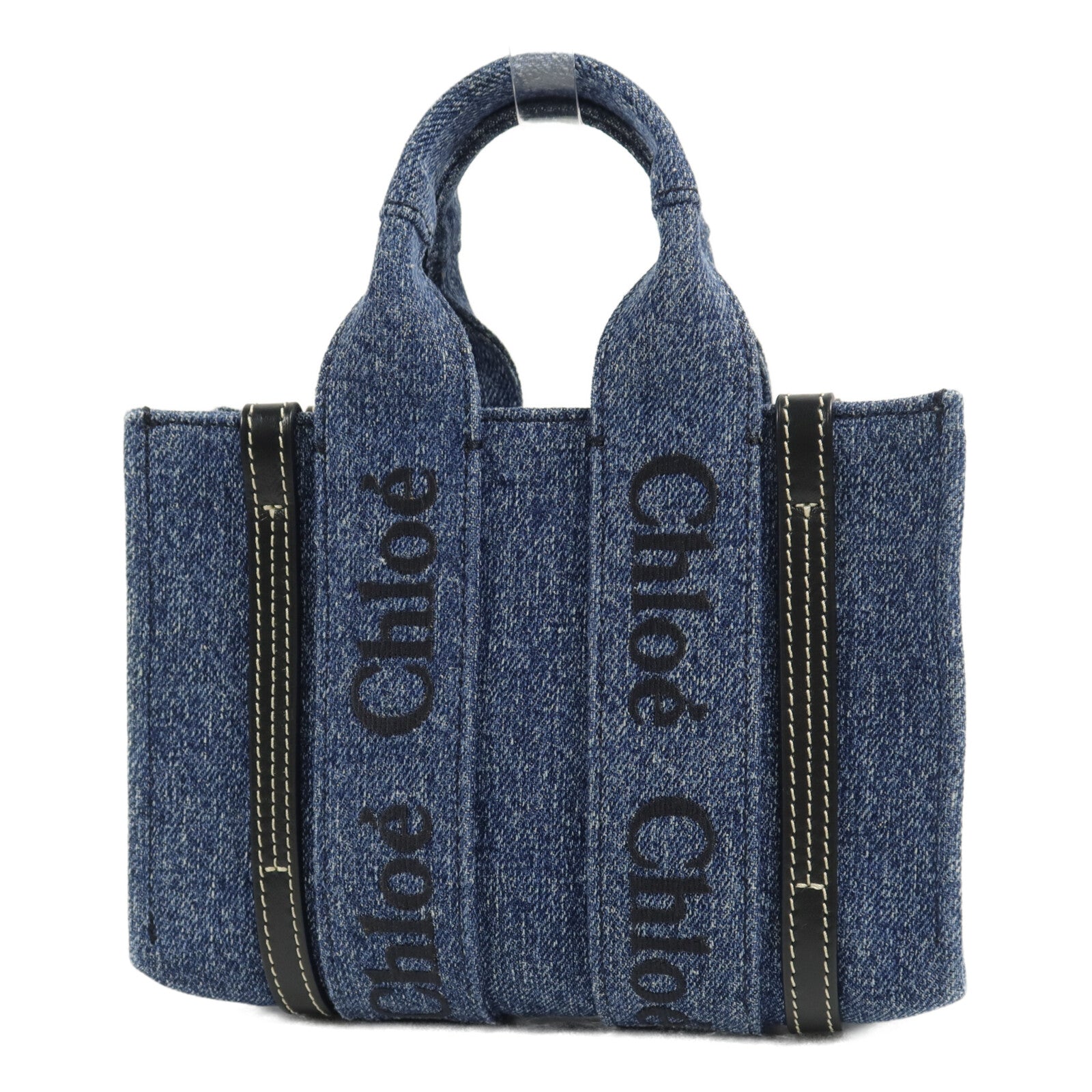 Chloe 牛仔布Woody Tote Mini手挽肩背兩用袋