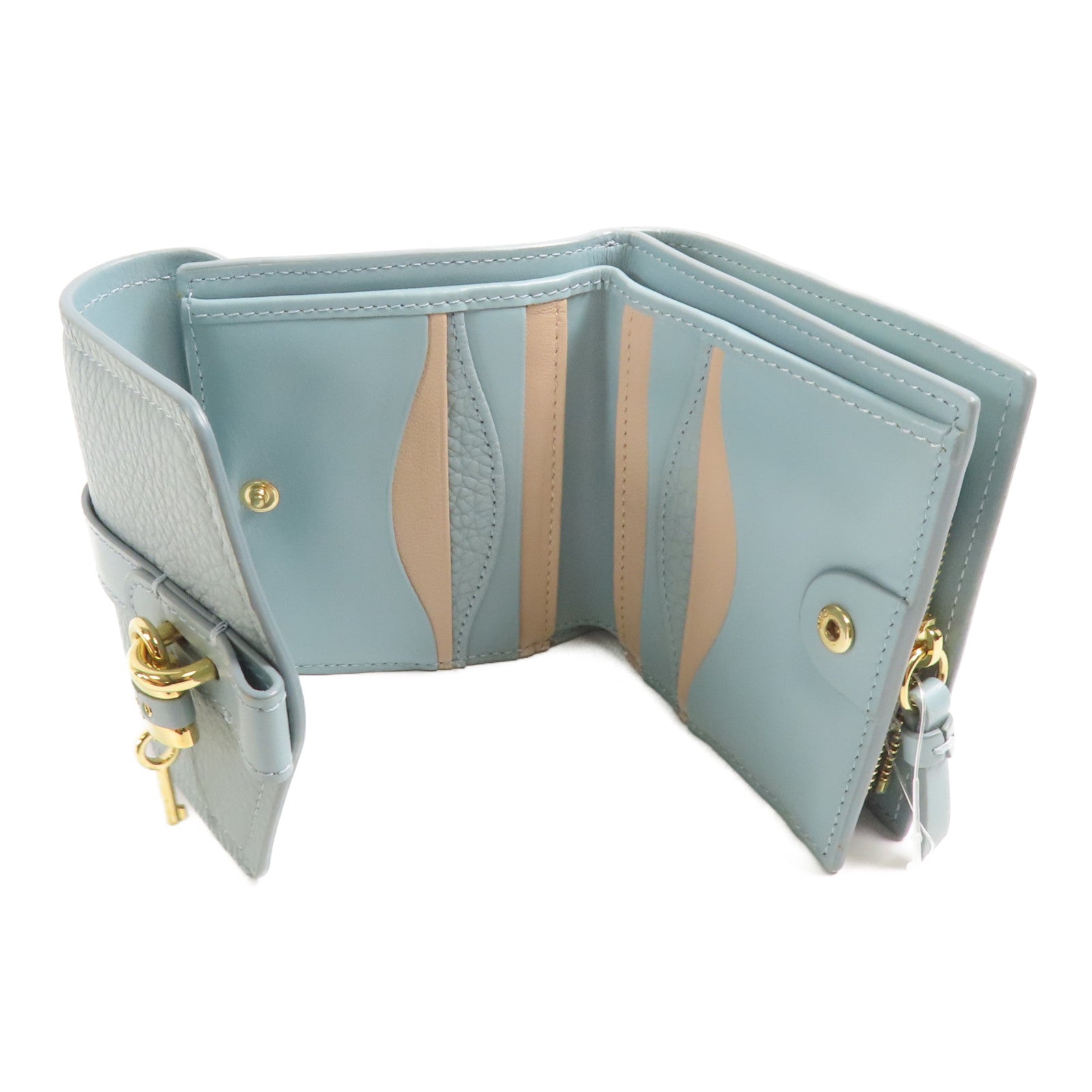 Chloe 牛皮皮革Wallet金扣錢包