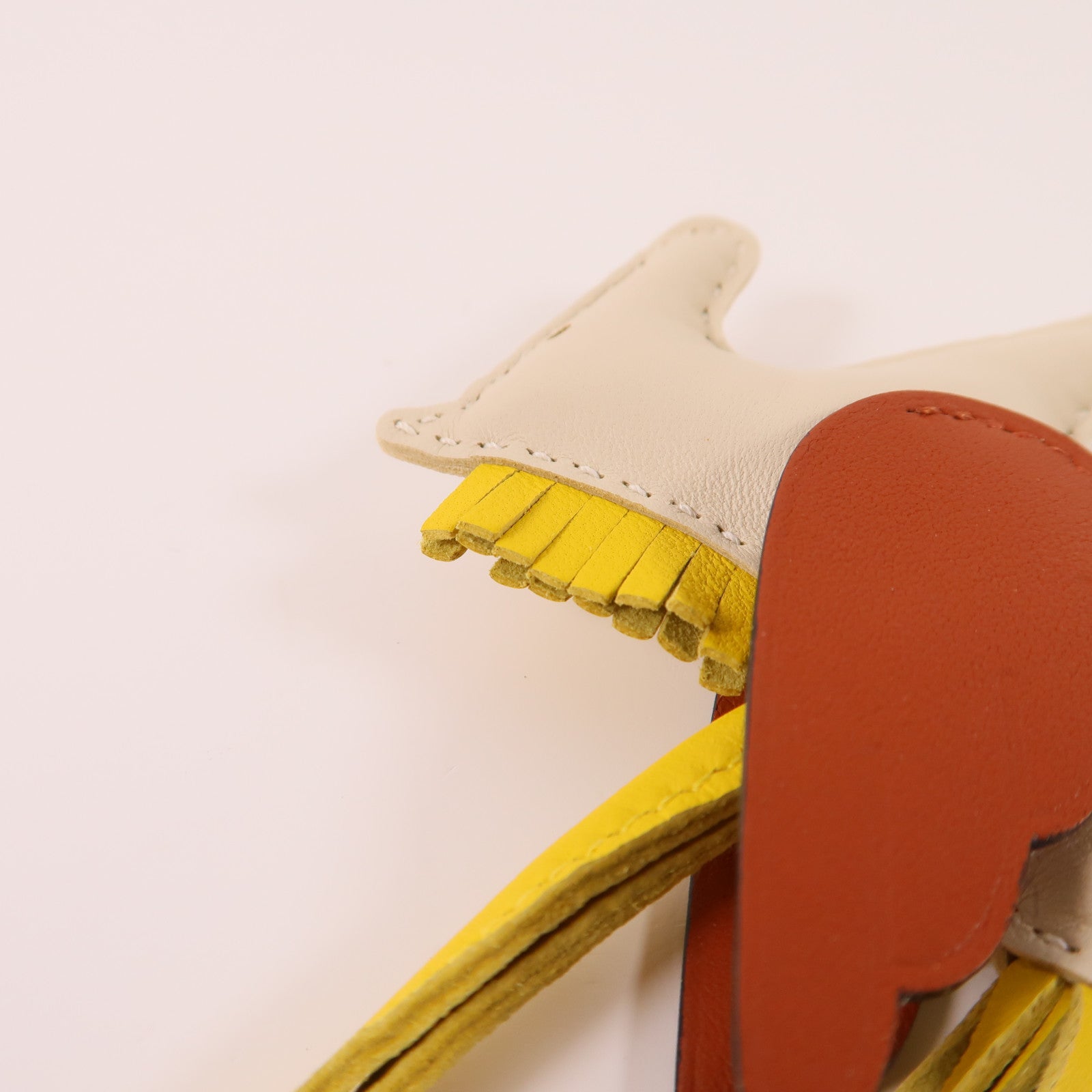 HERMES Swift皮革Rodeo Pegase PM掛飾Brown/Yellow