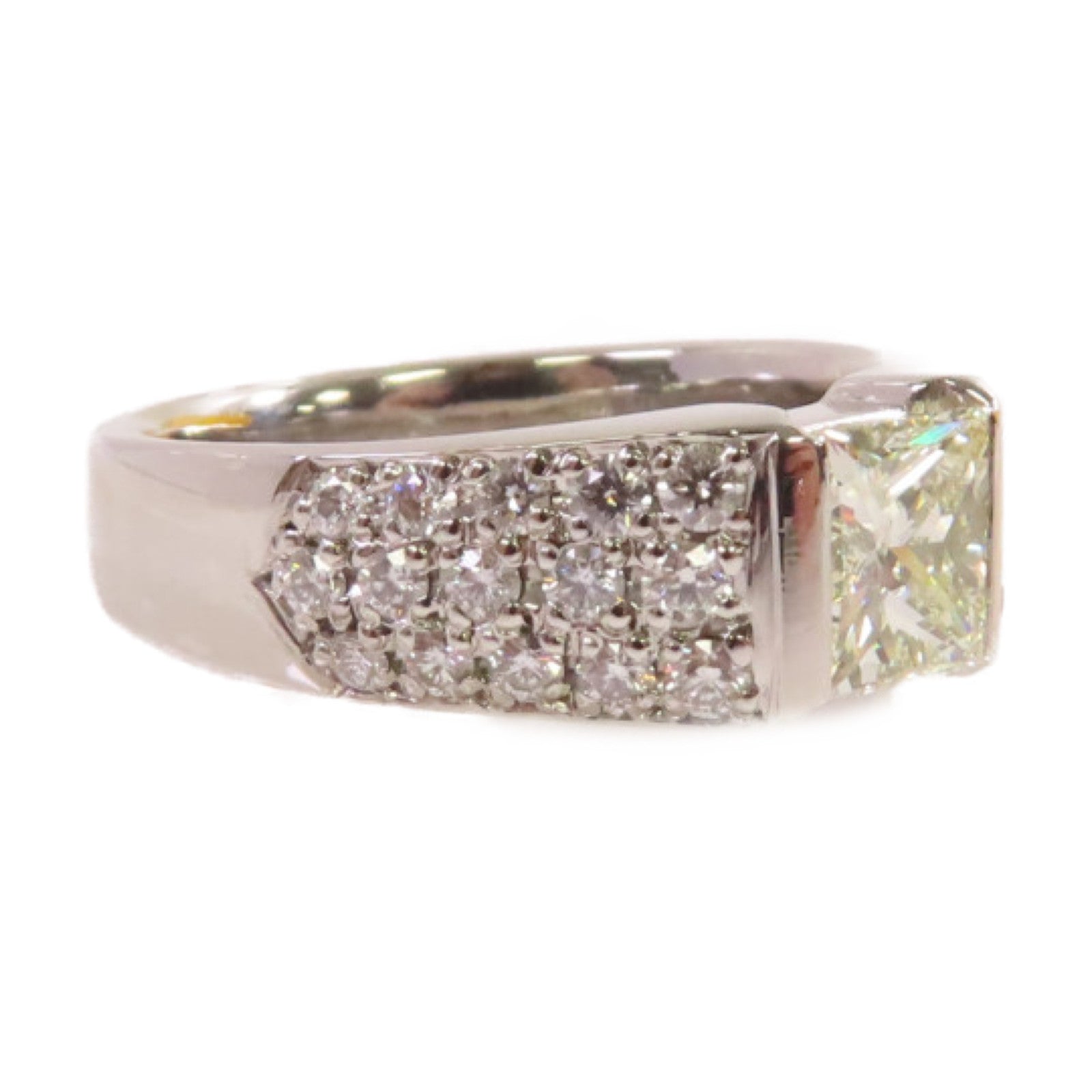 JEWELRY PT900鉑金/1.005ct鑽石/0.48ct鑽石Diamond Ring戒指US#5.75