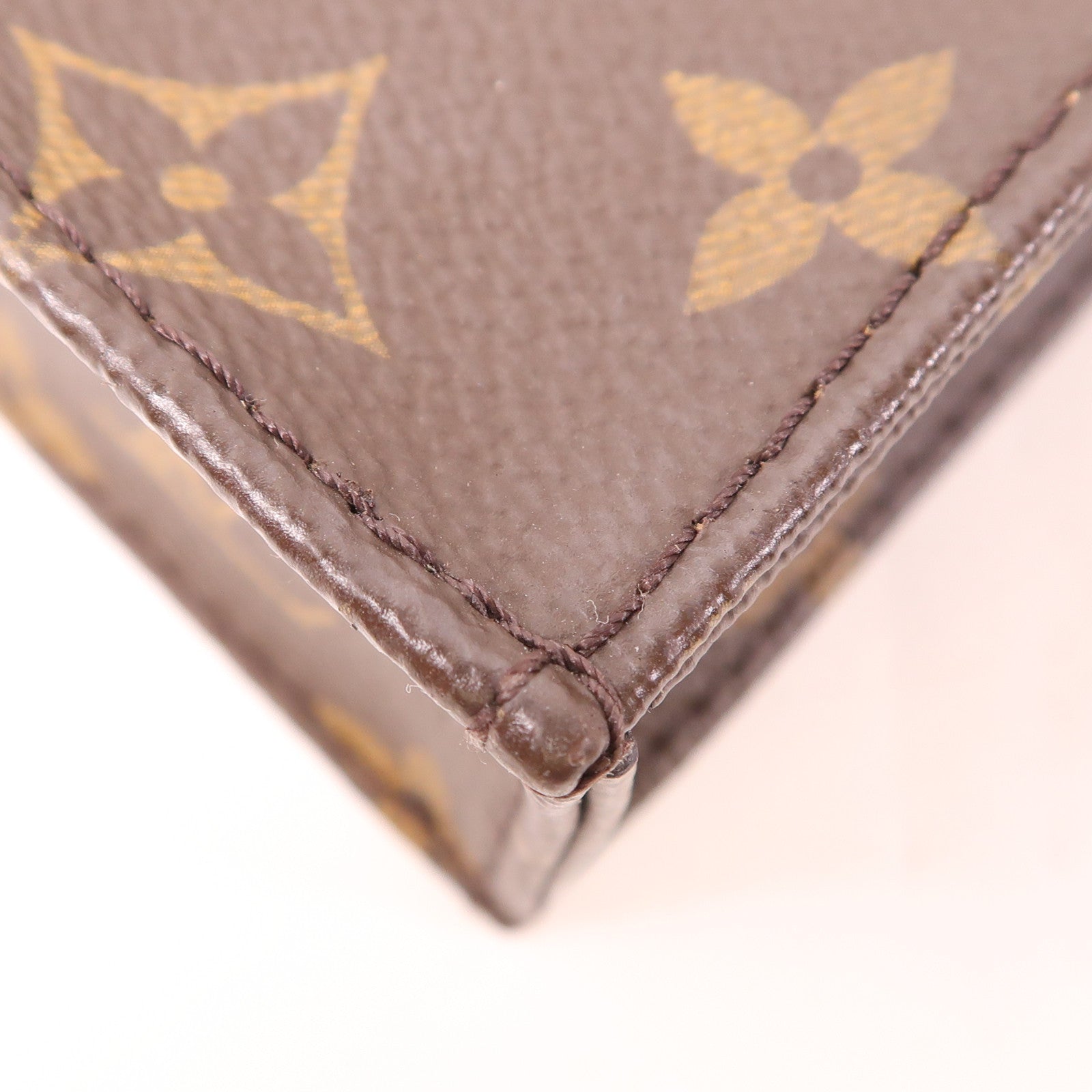 LOUIS VUITTON LV GHW Petit Sac Plat 2 Way Shoulder Bag M81295 Monogram Brown