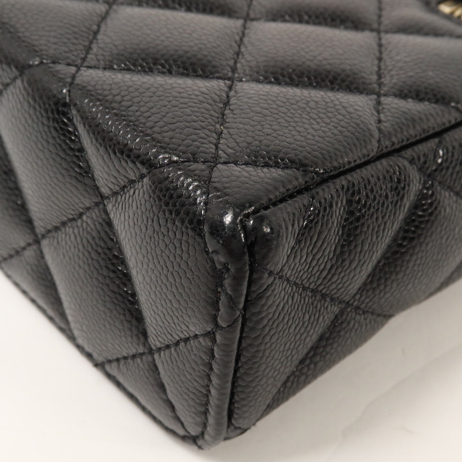 CHANEL 牛皮皮革Vanity Case鏈帶手挽肩背兩用袋