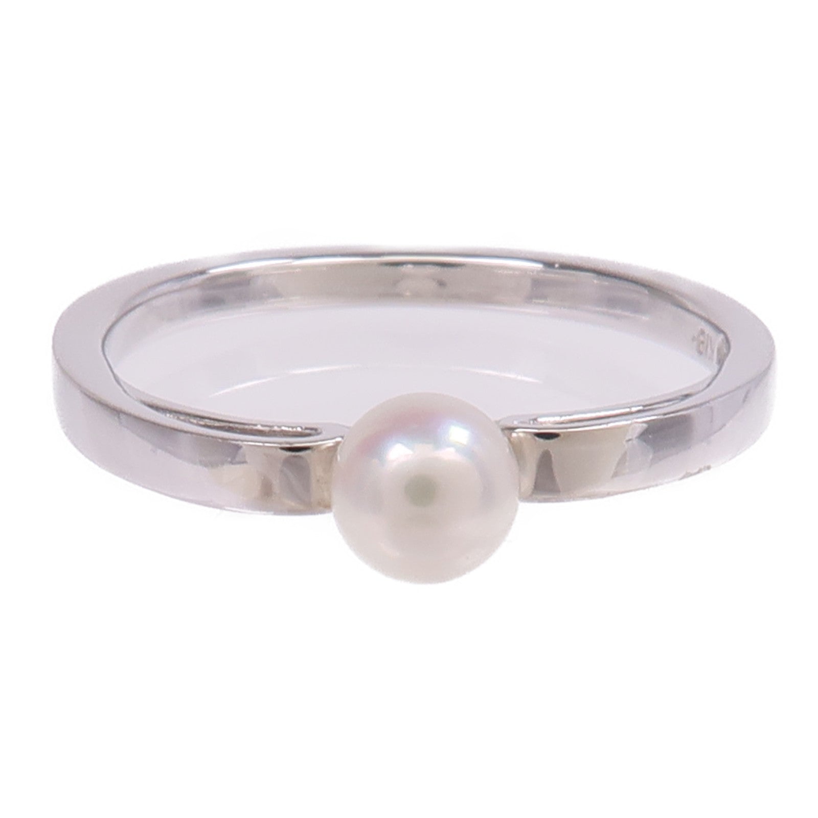 MIKIMOTO 18K白金Pearl Ring珍珠戒指US#6.5